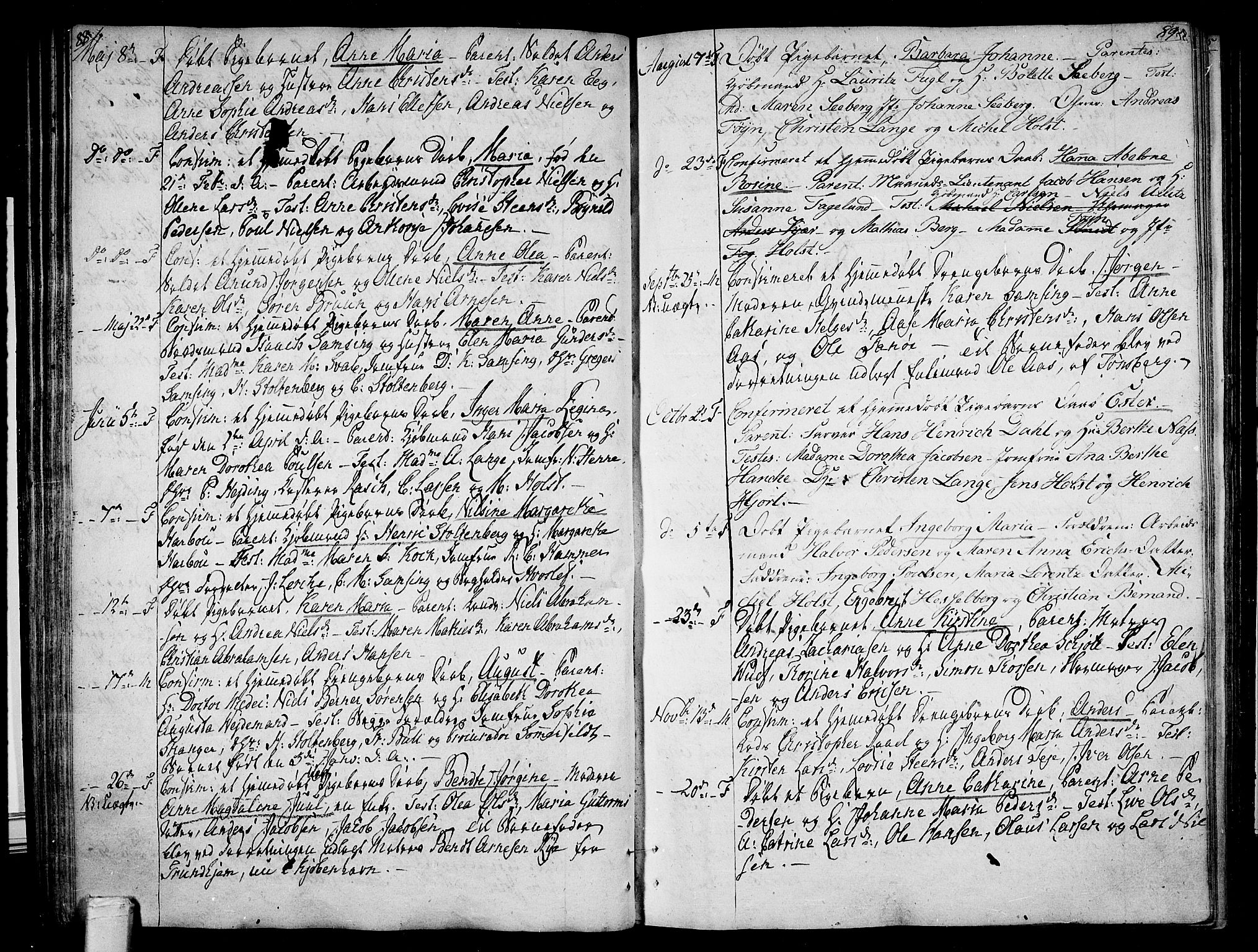Tønsberg kirkebøker, AV/SAKO-A-330/F/Fb/L0002: Parish register (official) no. II 2, 1797-1809, p. 88-89