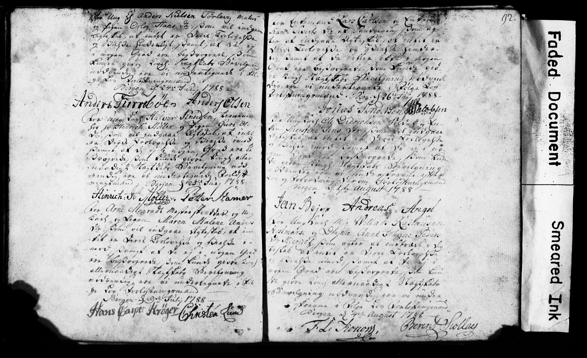 Korskirken sokneprestembete, AV/SAB-A-76101: Best man's statements no. II.5.1, 1776-1816, p. 92