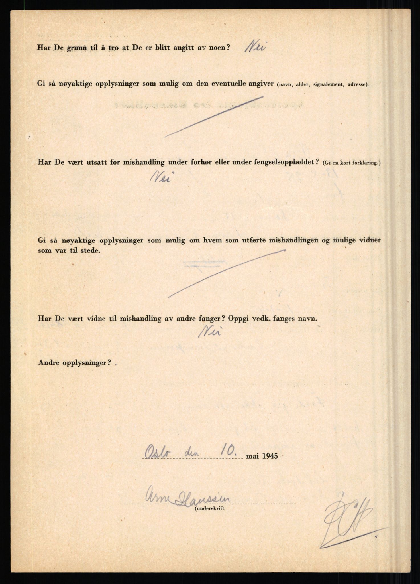 Rikspolitisjefen, AV/RA-S-1560/L/L0006: Hansen, Adolf Boye - Hemstad, Gunnar, 1940-1945, p. 32