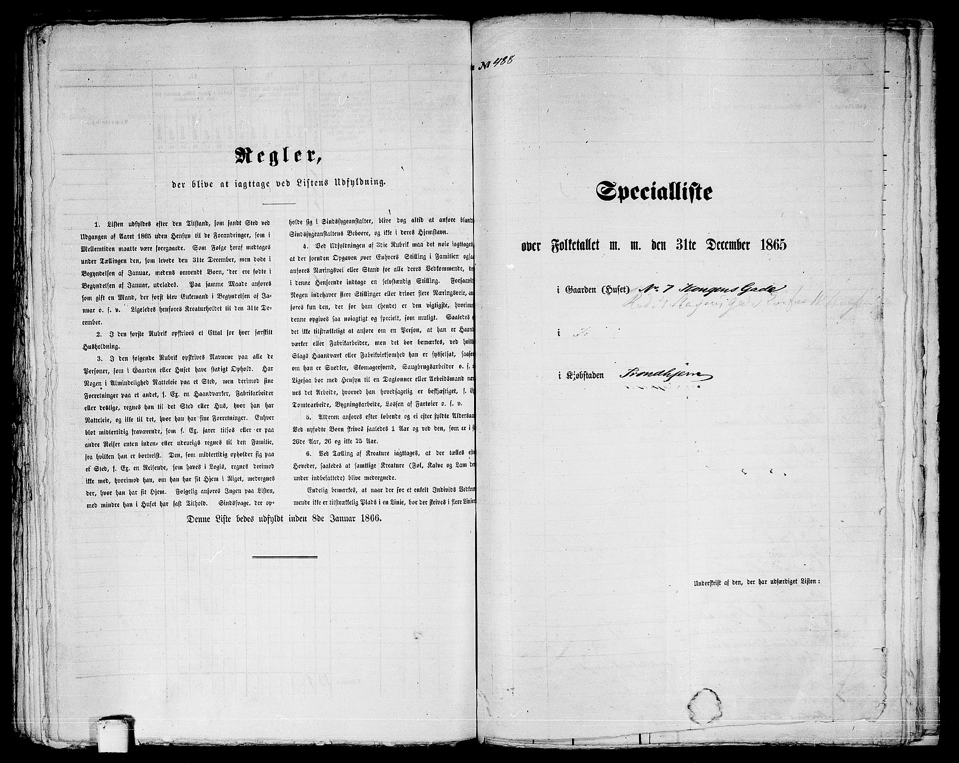 RA, 1865 census for Trondheim, 1865, p. 1020