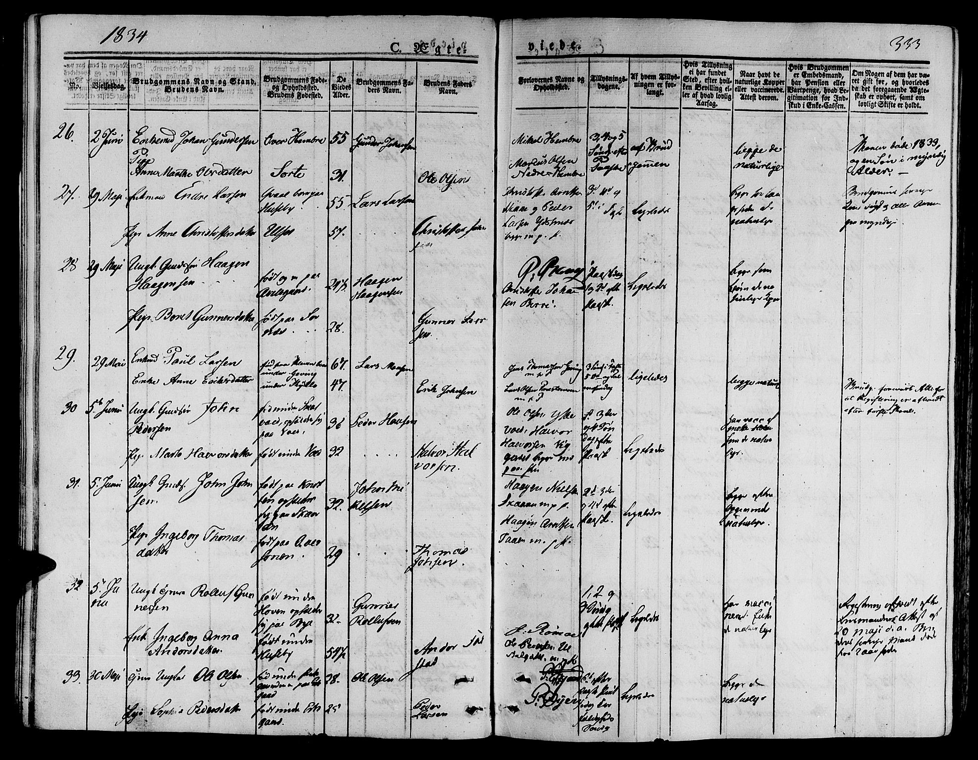 Ministerialprotokoller, klokkerbøker og fødselsregistre - Nord-Trøndelag, AV/SAT-A-1458/709/L0072: Parish register (official) no. 709A12, 1833-1844, p. 333