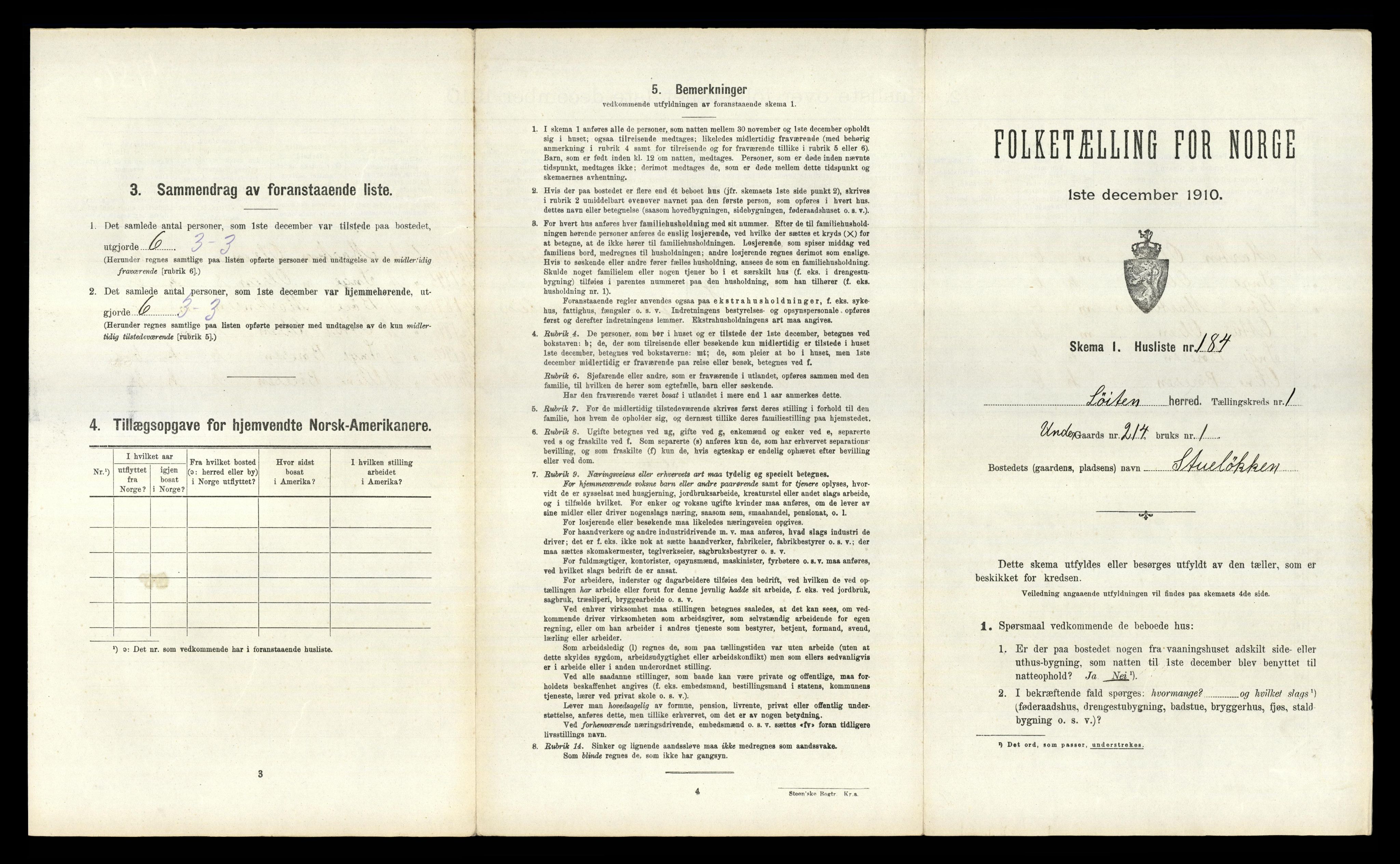 RA, 1910 census for Løten, 1910, p. 420