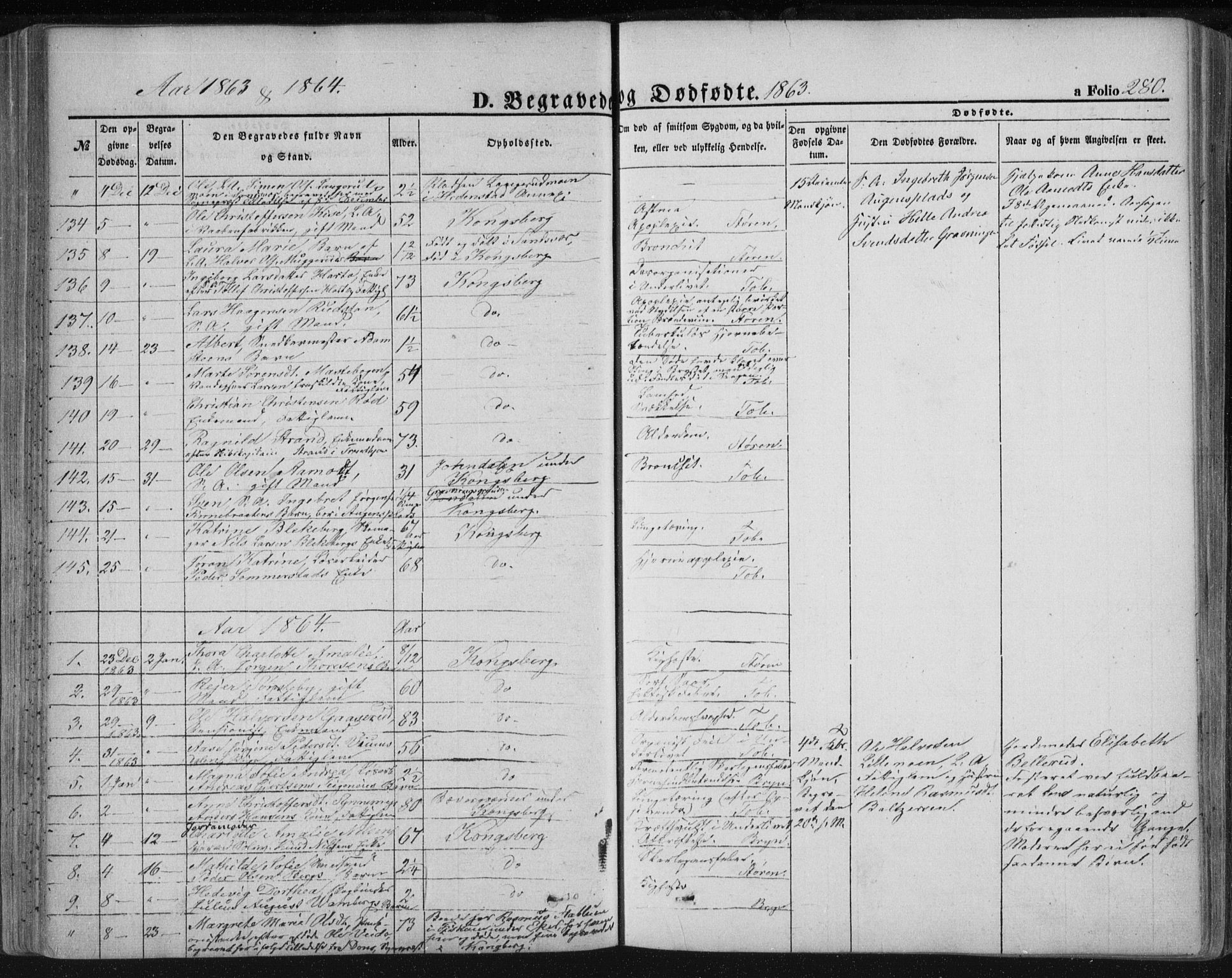 Kongsberg kirkebøker, SAKO/A-22/F/Fa/L0010: Parish register (official) no. I 10, 1859-1875, p. 280