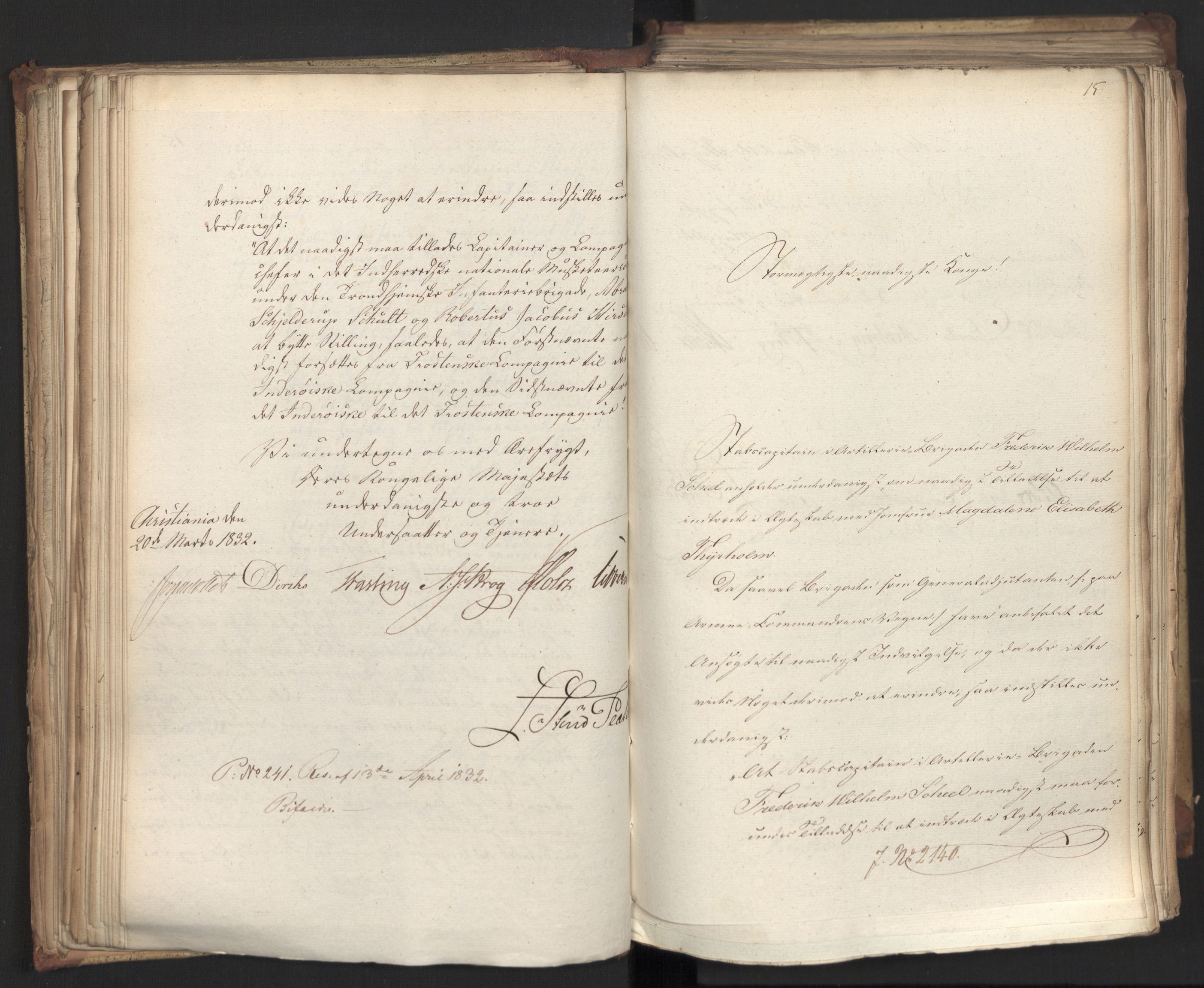 Statsrådsavdelingen i Stockholm, AV/RA-S-1003/D/Da/L0077: Regjeringsinnstillinger nr. 2100-2259, 1832, p. 135