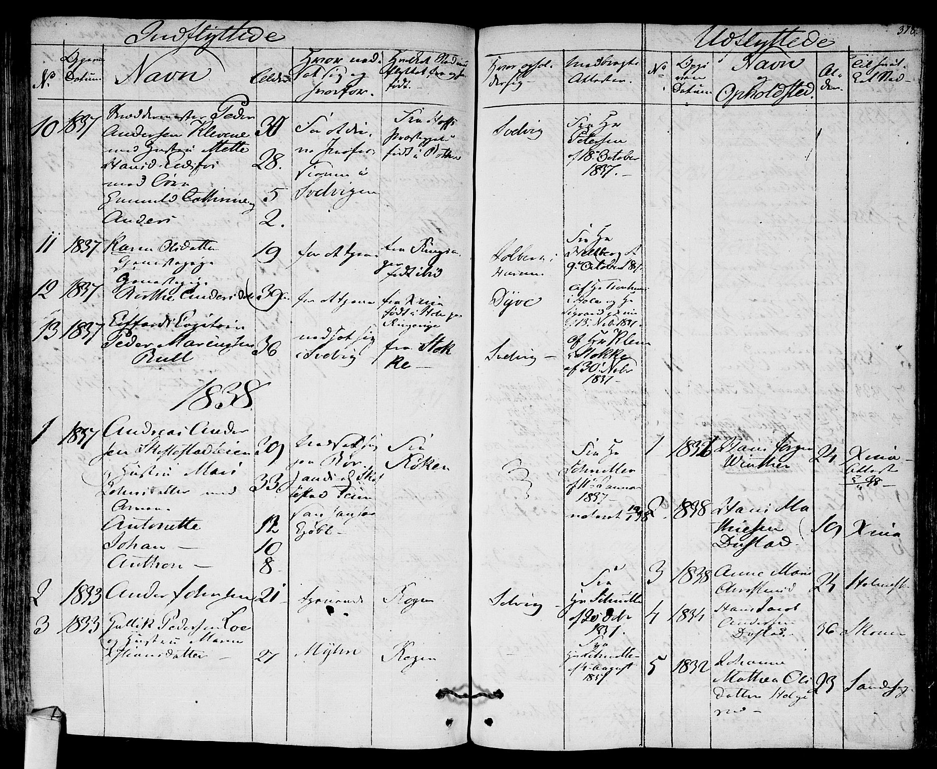 Hurum kirkebøker, SAKO/A-229/F/Fa/L0010: Parish register (official) no. 10, 1827-1846, p. 378