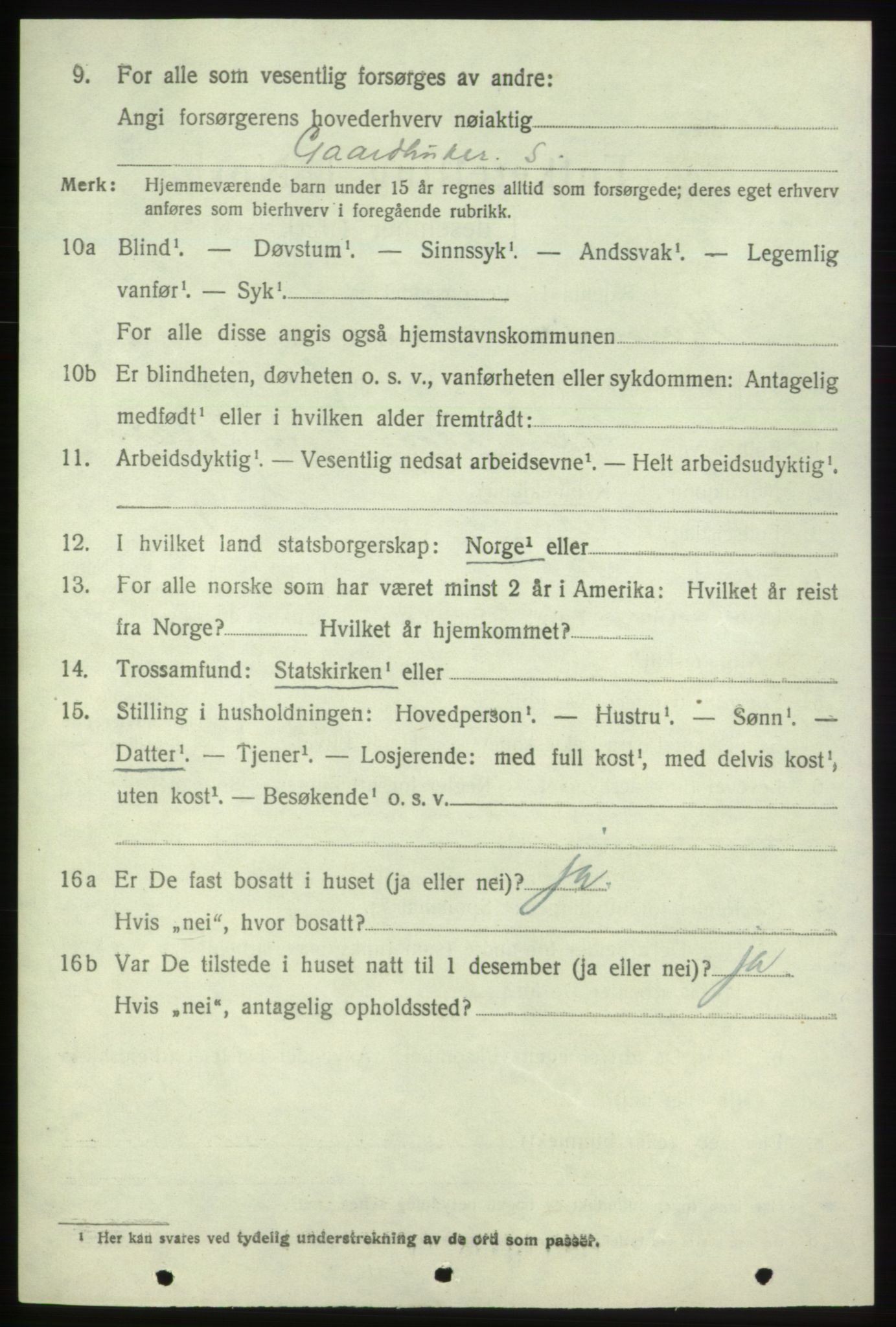 SAB, 1920 census for Skånevik, 1920, p. 6566