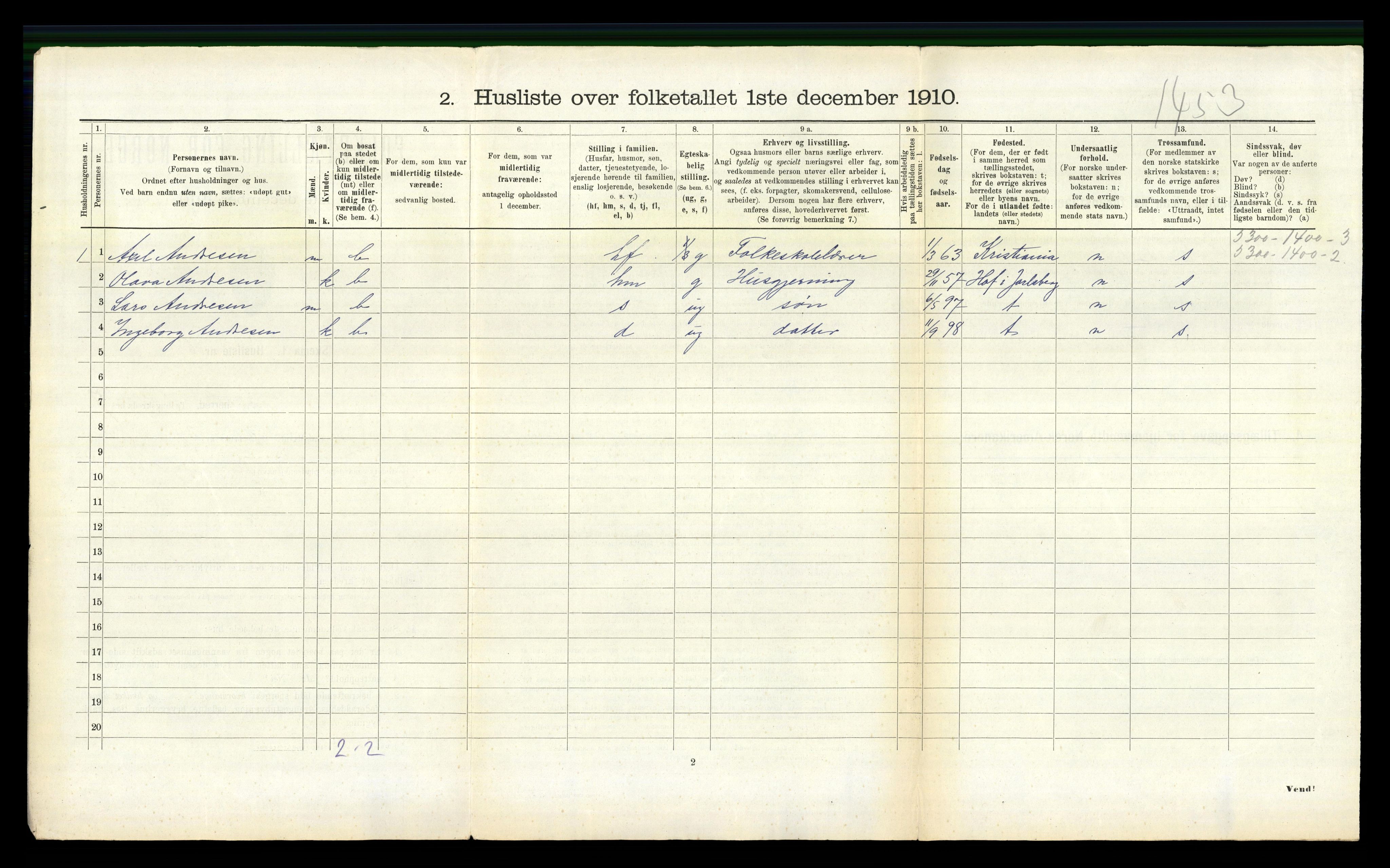 RA, 1910 census for Søgne, 1910, p. 649