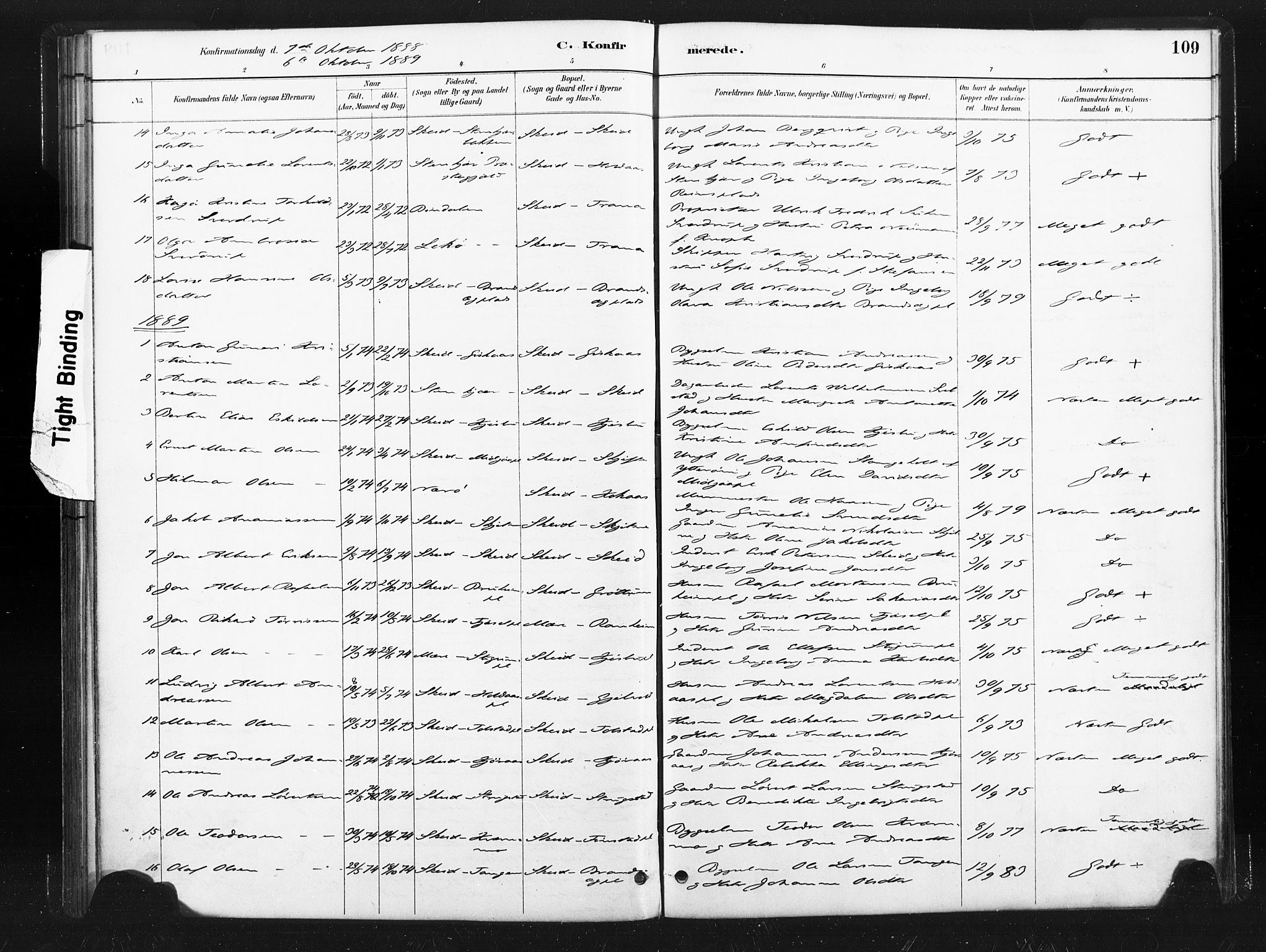 Ministerialprotokoller, klokkerbøker og fødselsregistre - Nord-Trøndelag, SAT/A-1458/736/L0361: Parish register (official) no. 736A01, 1884-1906, p. 109