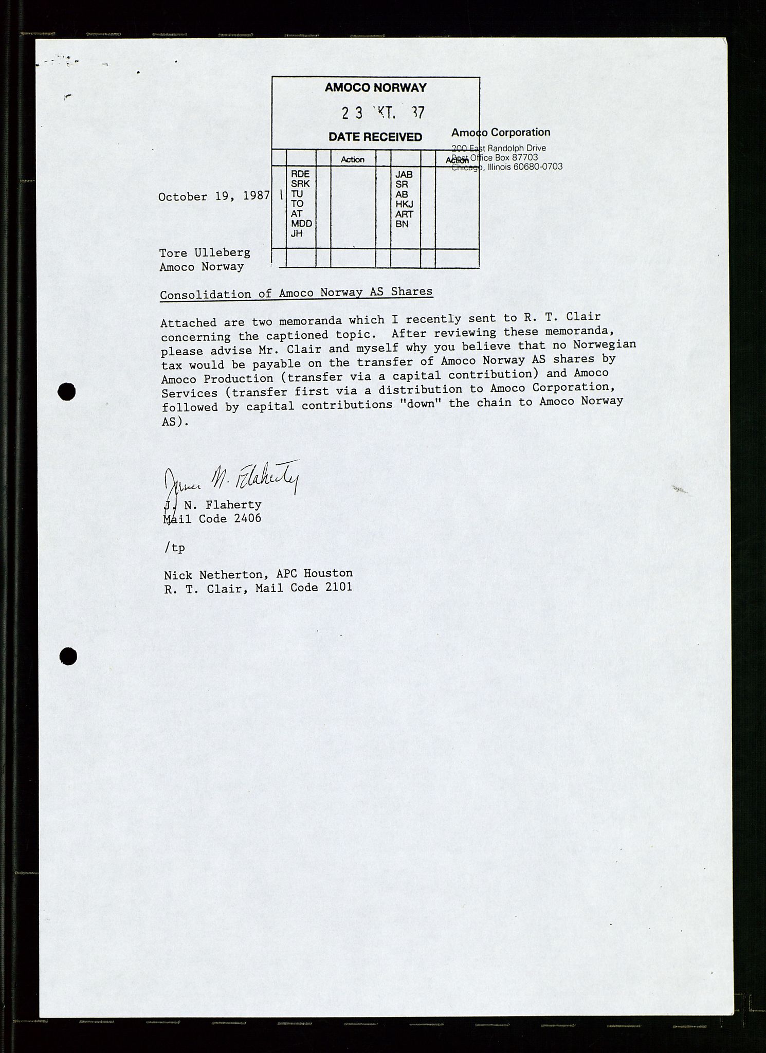 Pa 1740 - Amoco Norway Oil Company, AV/SAST-A-102405/22/A/Aa/L0002: Styreprotokoller og sakspapirer, 1966-1999, p. 327