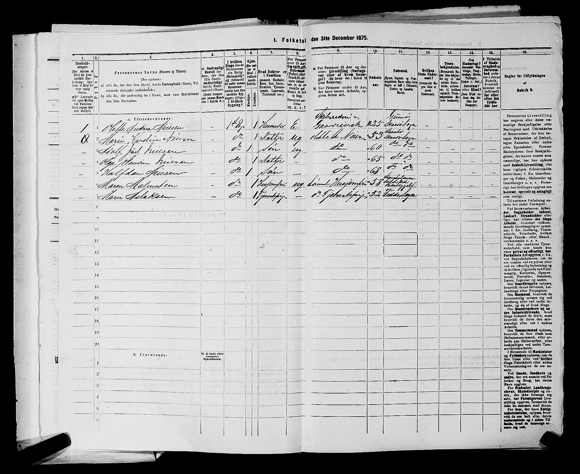 SAKO, 1875 census for 0801P Kragerø, 1875, p. 133