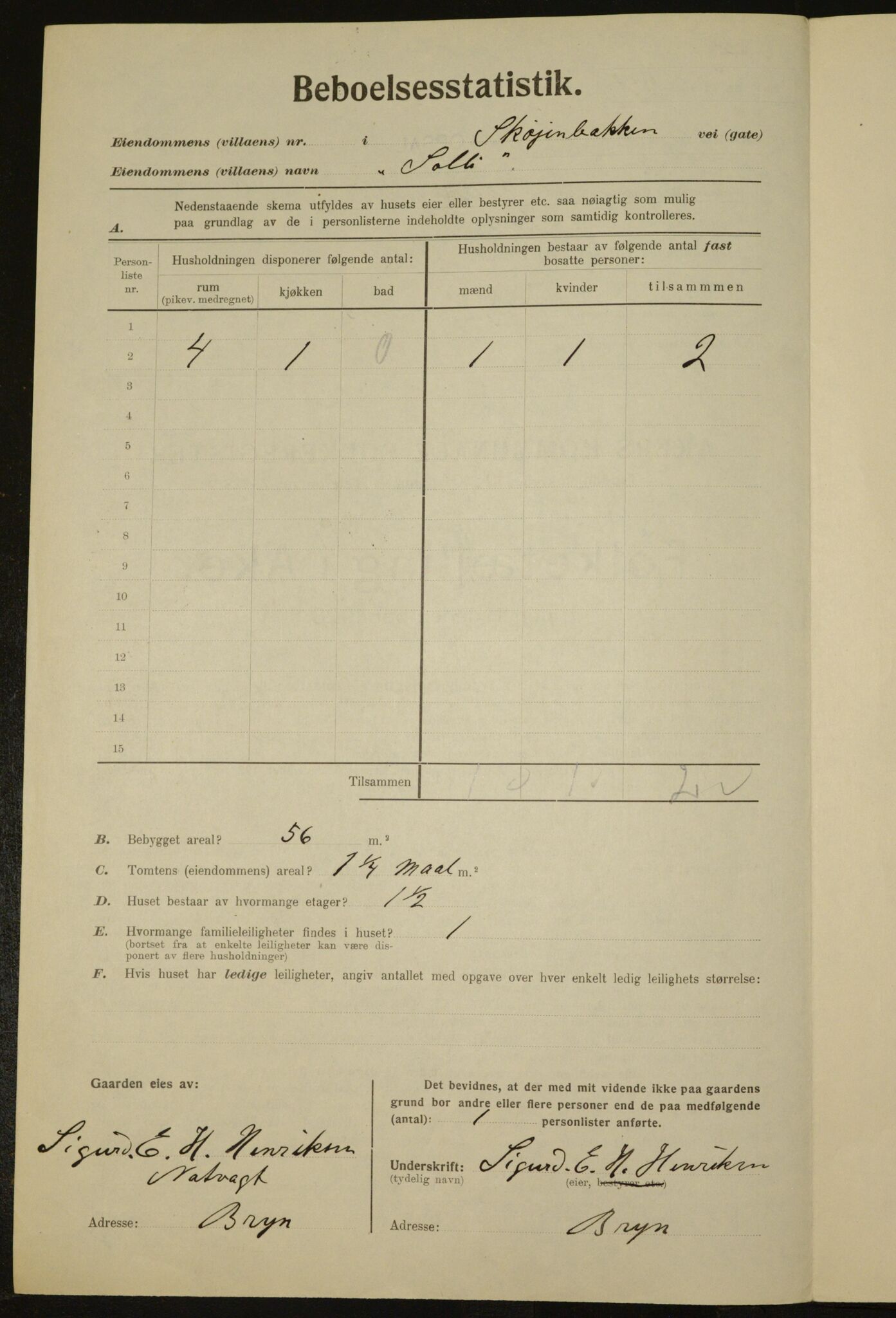 , Municipal Census 1923 for Aker, 1923, p. 30666