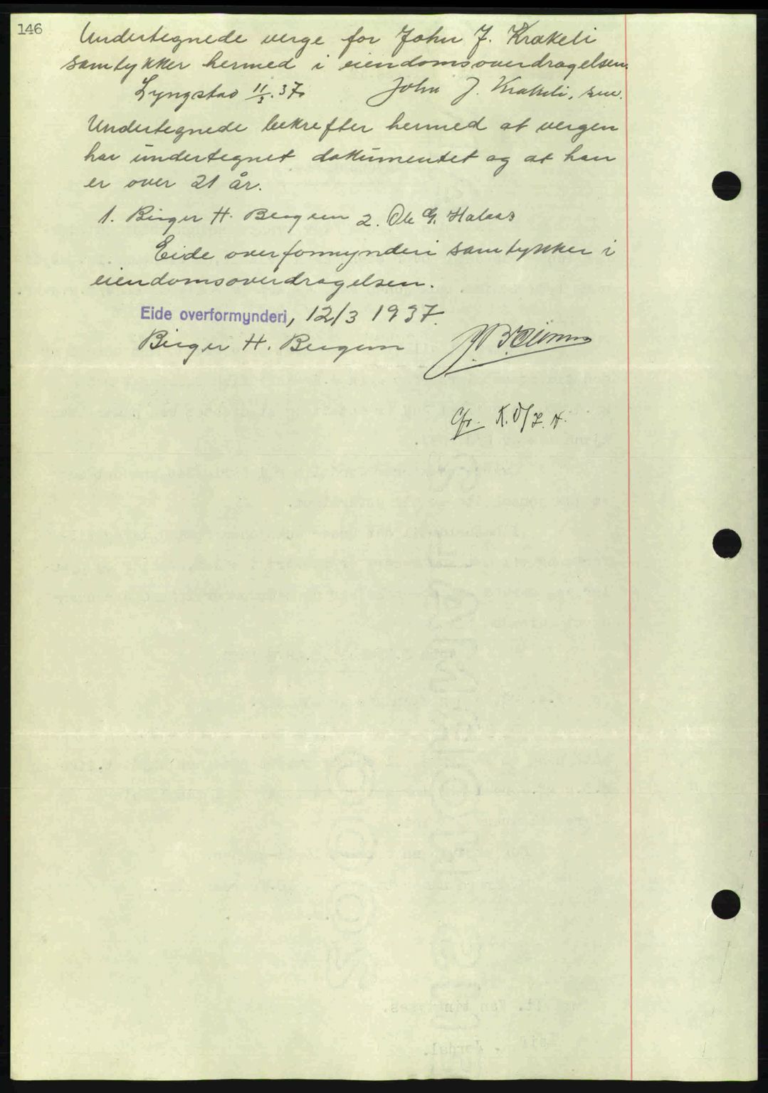 Nordmøre sorenskriveri, AV/SAT-A-4132/1/2/2Ca: Mortgage book no. A81, 1937-1937, Diary no: : 668/1937