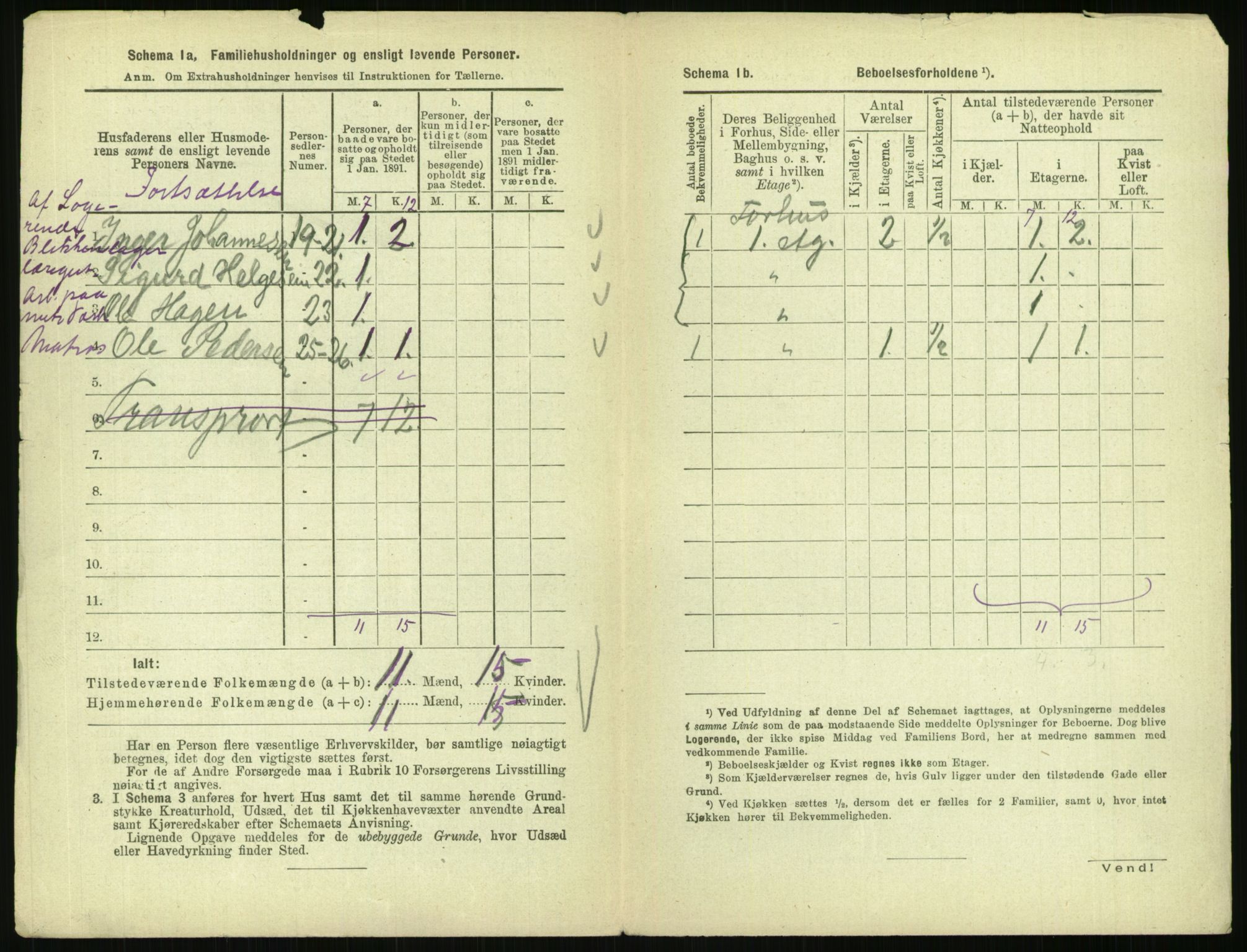 RA, 1891 census for 0301 Kristiania, 1891, p. 11593