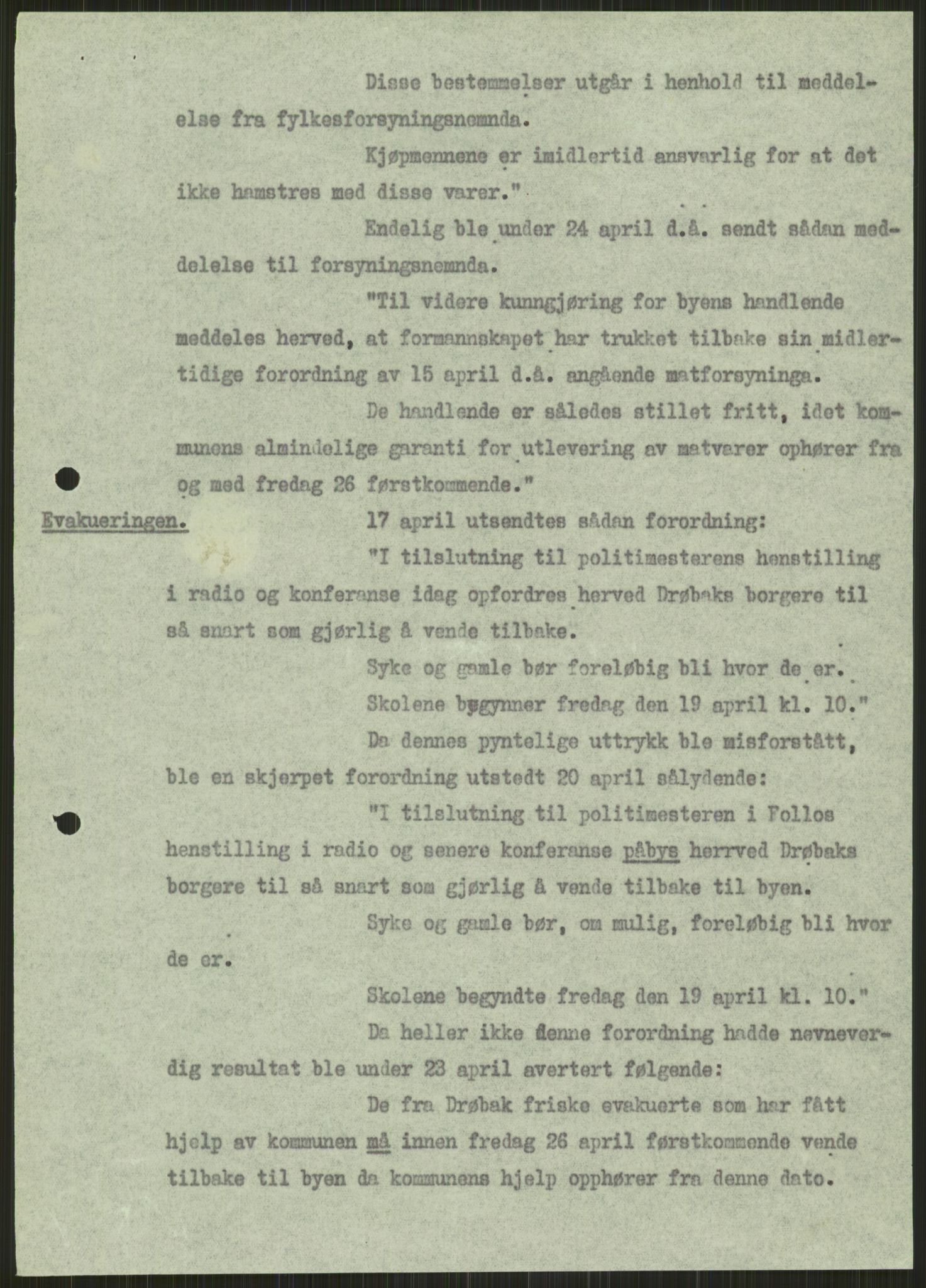 Forsvaret, Forsvarets krigshistoriske avdeling, AV/RA-RAFA-2017/Y/Ya/L0013: II-C-11-31 - Fylkesmenn.  Rapporter om krigsbegivenhetene 1940., 1940, p. 719