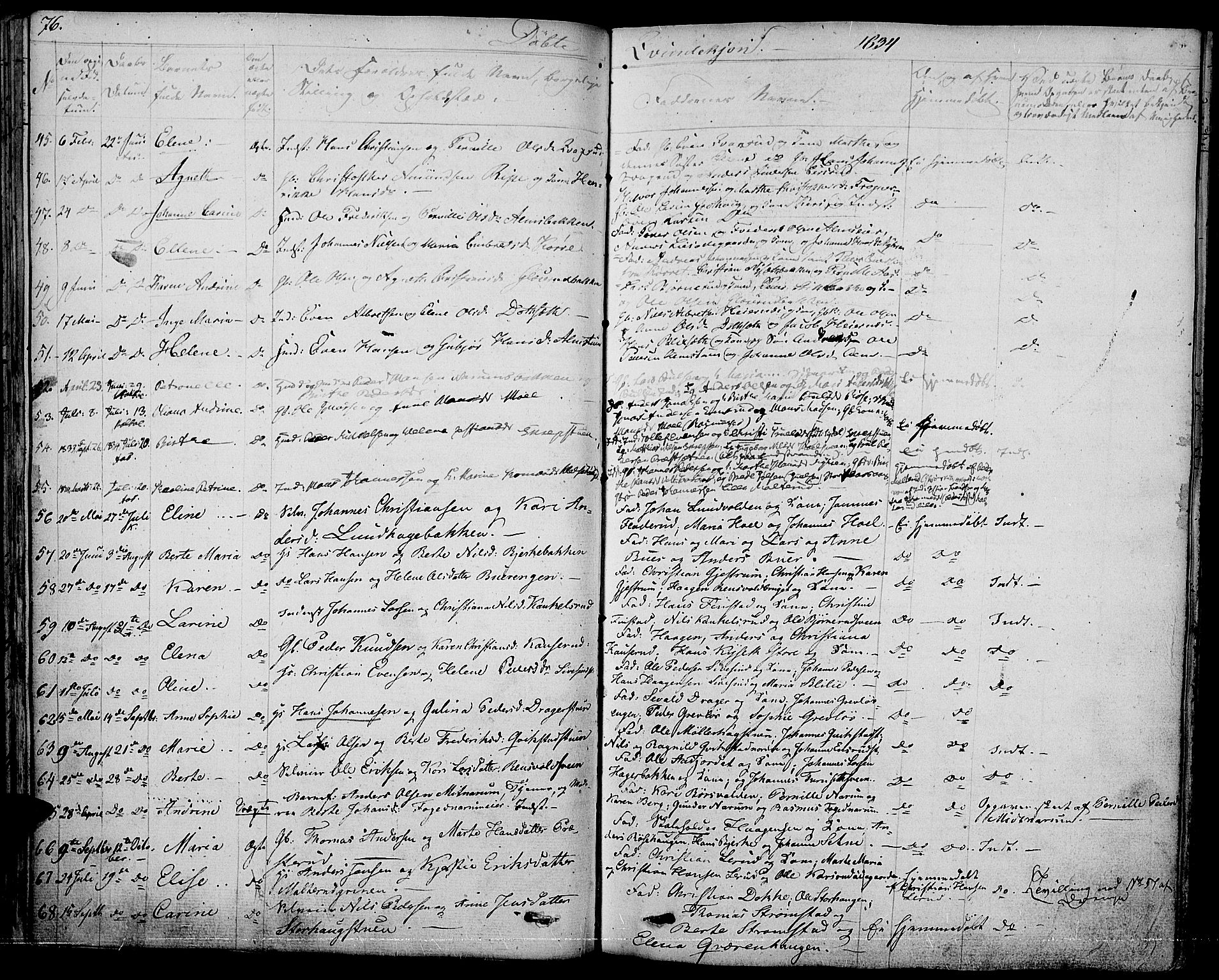 Vestre Toten prestekontor, SAH/PREST-108/H/Ha/Haa/L0002: Parish register (official) no. 2, 1825-1837, p. 76