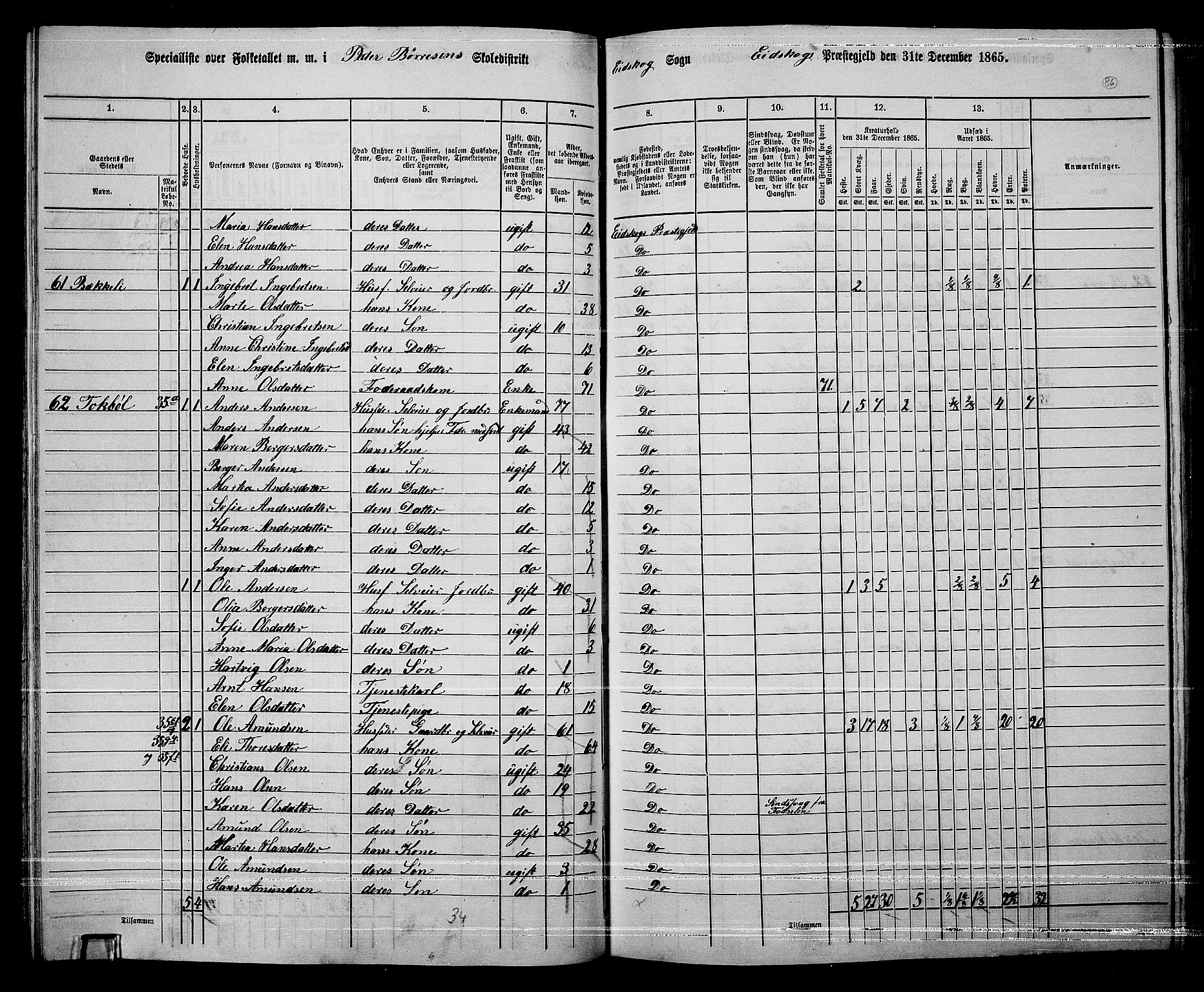 RA, 1865 census for Eidskog, 1865, p. 76