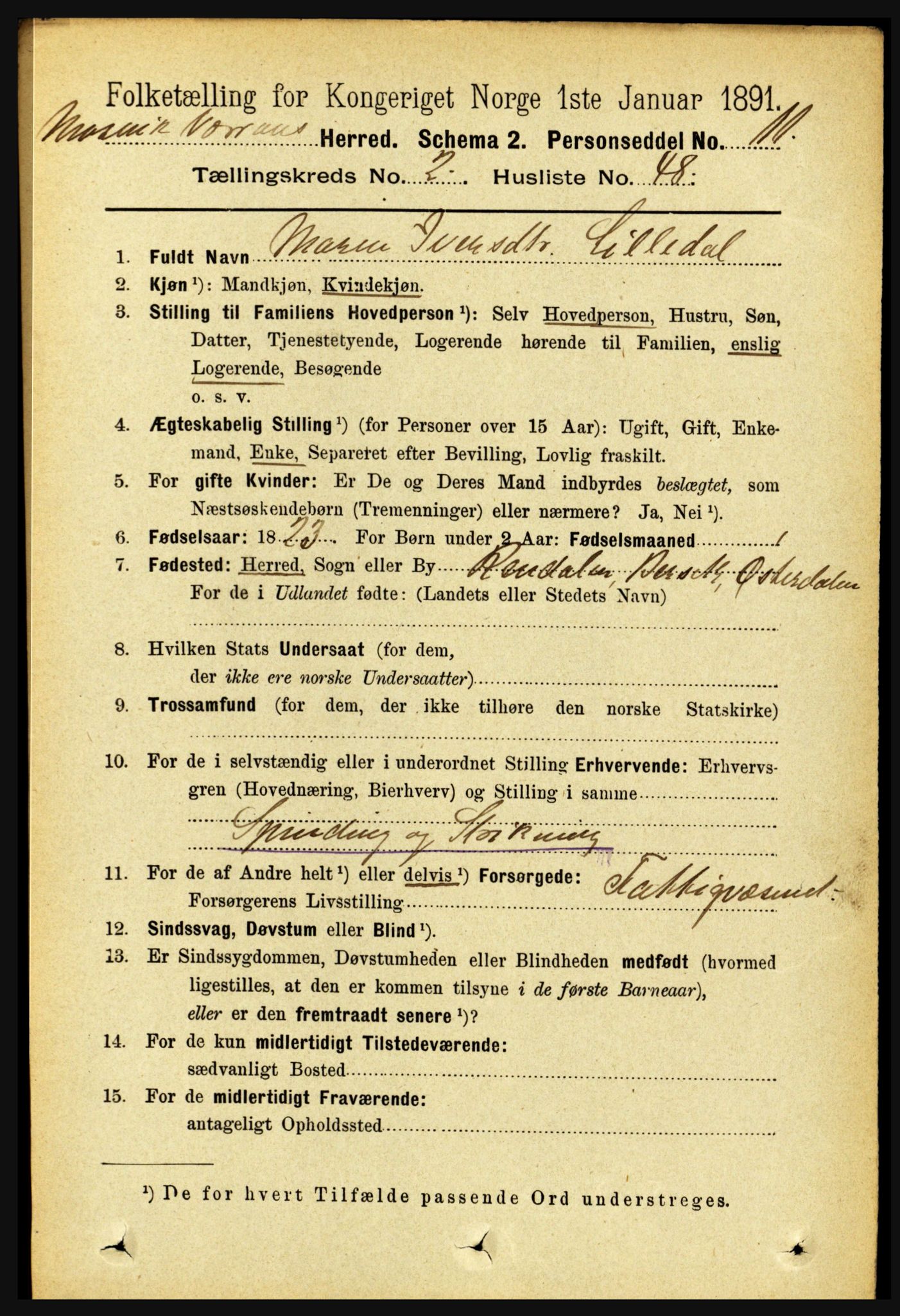 RA, 1891 census for 1723 Mosvik og Verran, 1891, p. 789