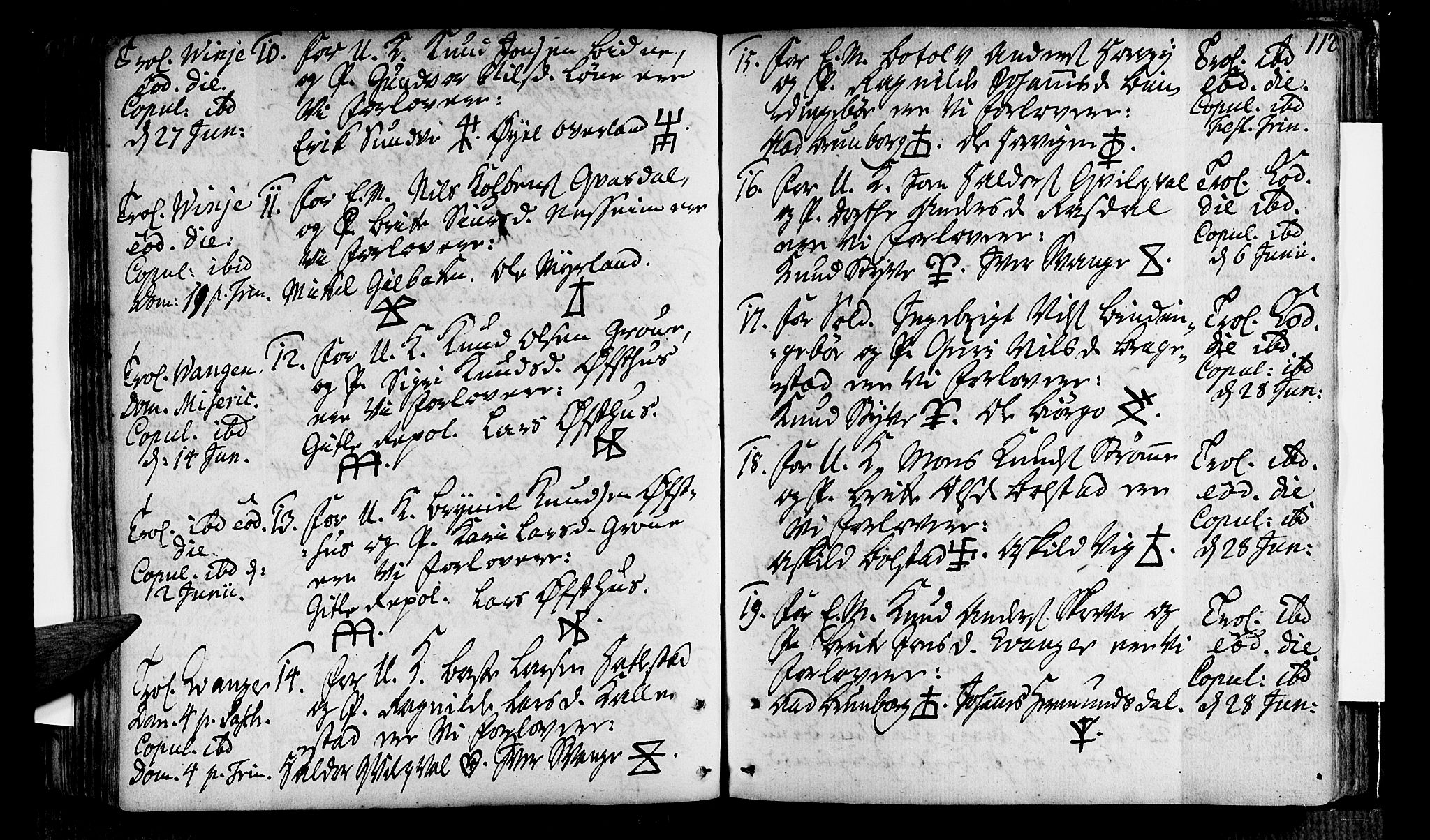 Voss sokneprestembete, AV/SAB-A-79001/H/Haa: Parish register (official) no. A 7, 1731-1773, p. 112