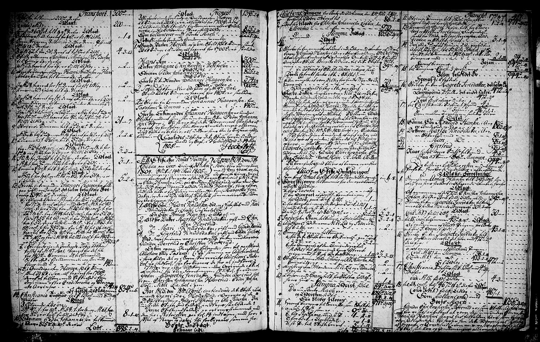 Eiker, Modum og Sigdal sorenskriveri, AV/SAKO-A-123/H/Hb/Hba/L0018: Skifteprotokoll, 1800-1805, p. 456b-457a