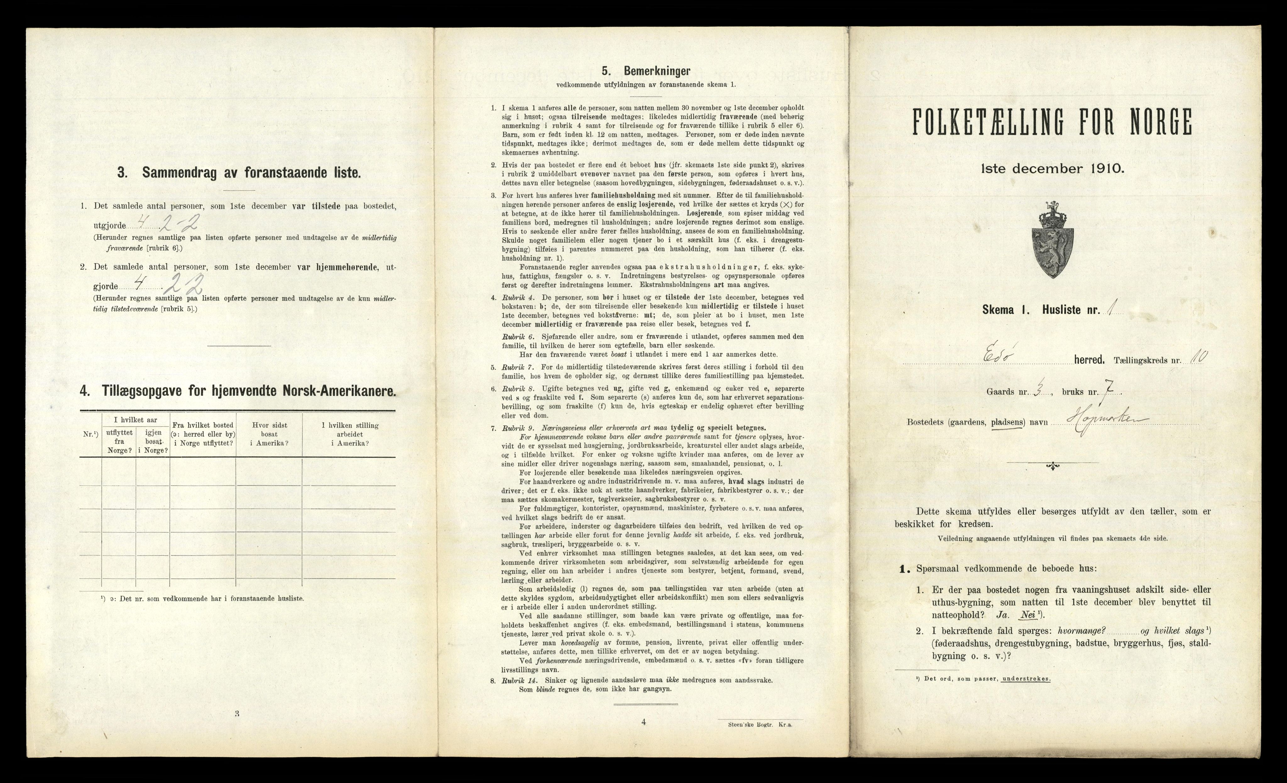 RA, 1910 census for Edøy, 1910, p. 936