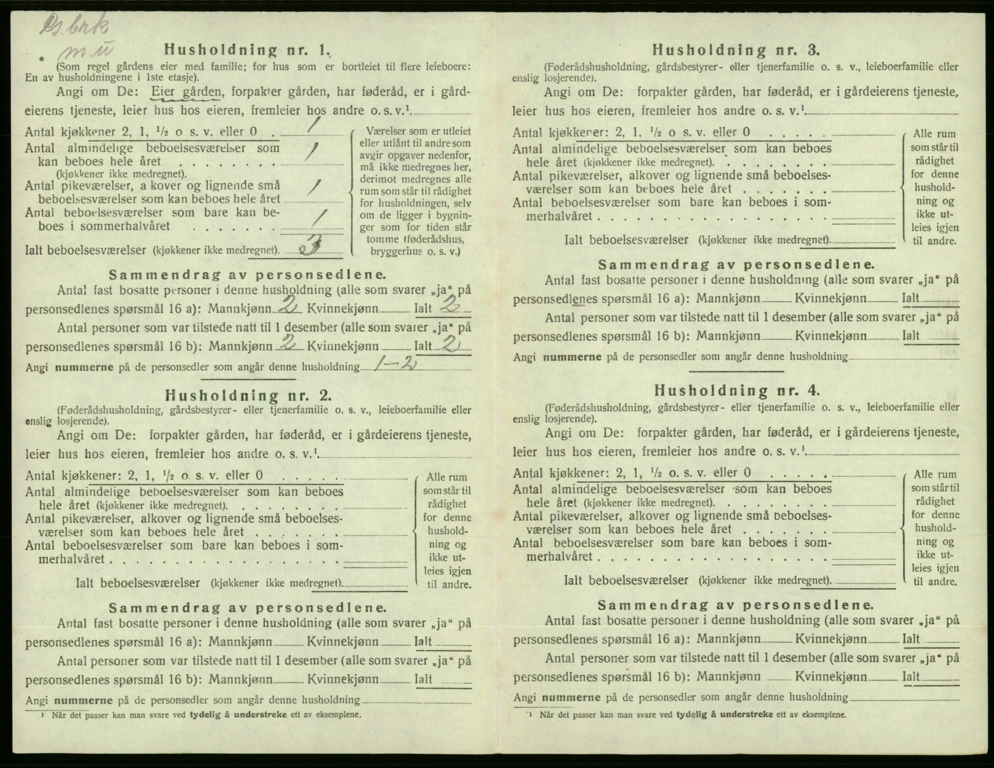 SAB, 1920 census for Etne, 1920, p. 880