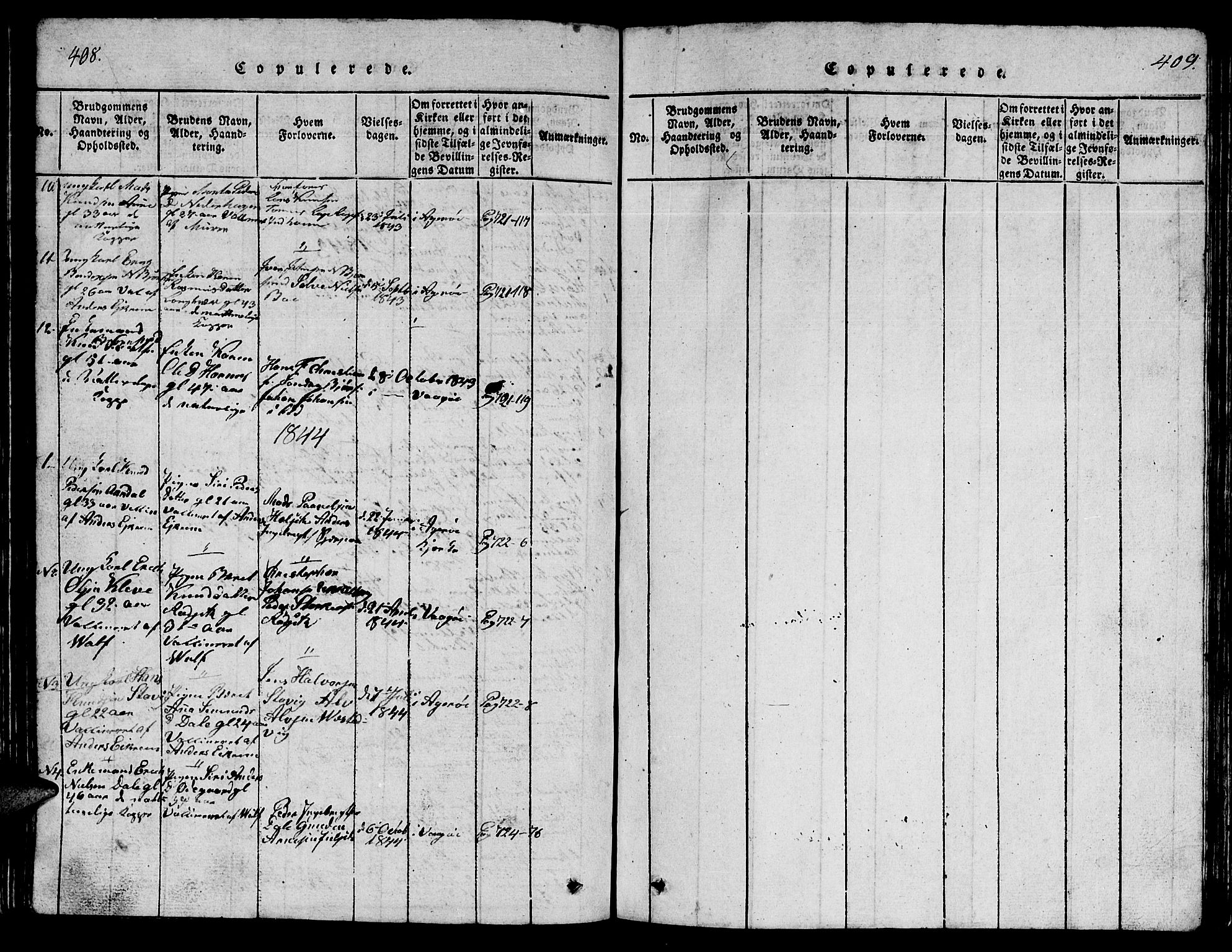 Ministerialprotokoller, klokkerbøker og fødselsregistre - Møre og Romsdal, SAT/A-1454/565/L0752: Parish register (copy) no. 565C01, 1817-1844, p. 408-409