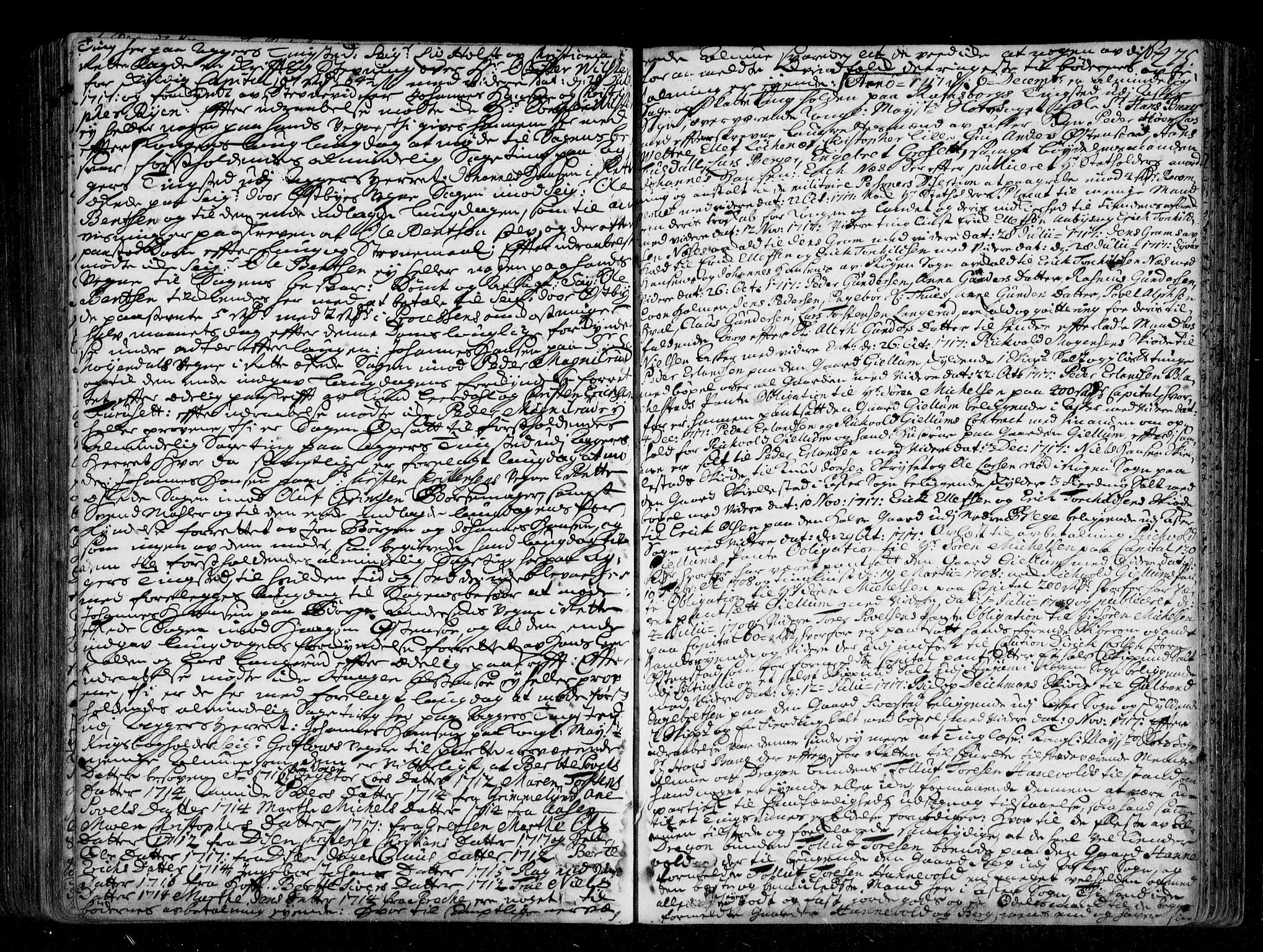 Aker sorenskriveri, SAO/A-10895/F/Fb/L0032: Tingbok, 1712-1720, p. 274b-275a