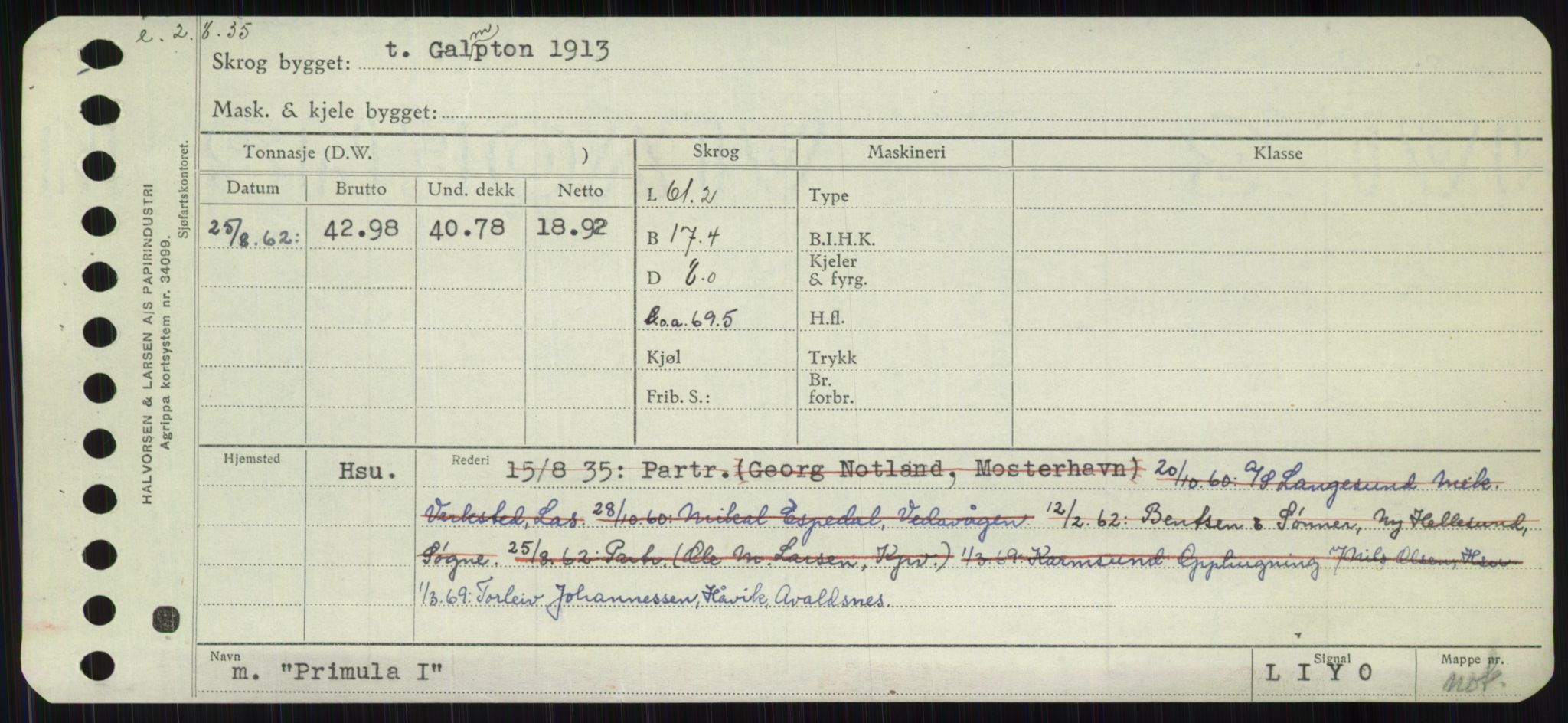 Sjøfartsdirektoratet med forløpere, Skipsmålingen, AV/RA-S-1627/H/Ha/L0004/0002: Fartøy, Mas-R / Fartøy, Odin-R, p. 423