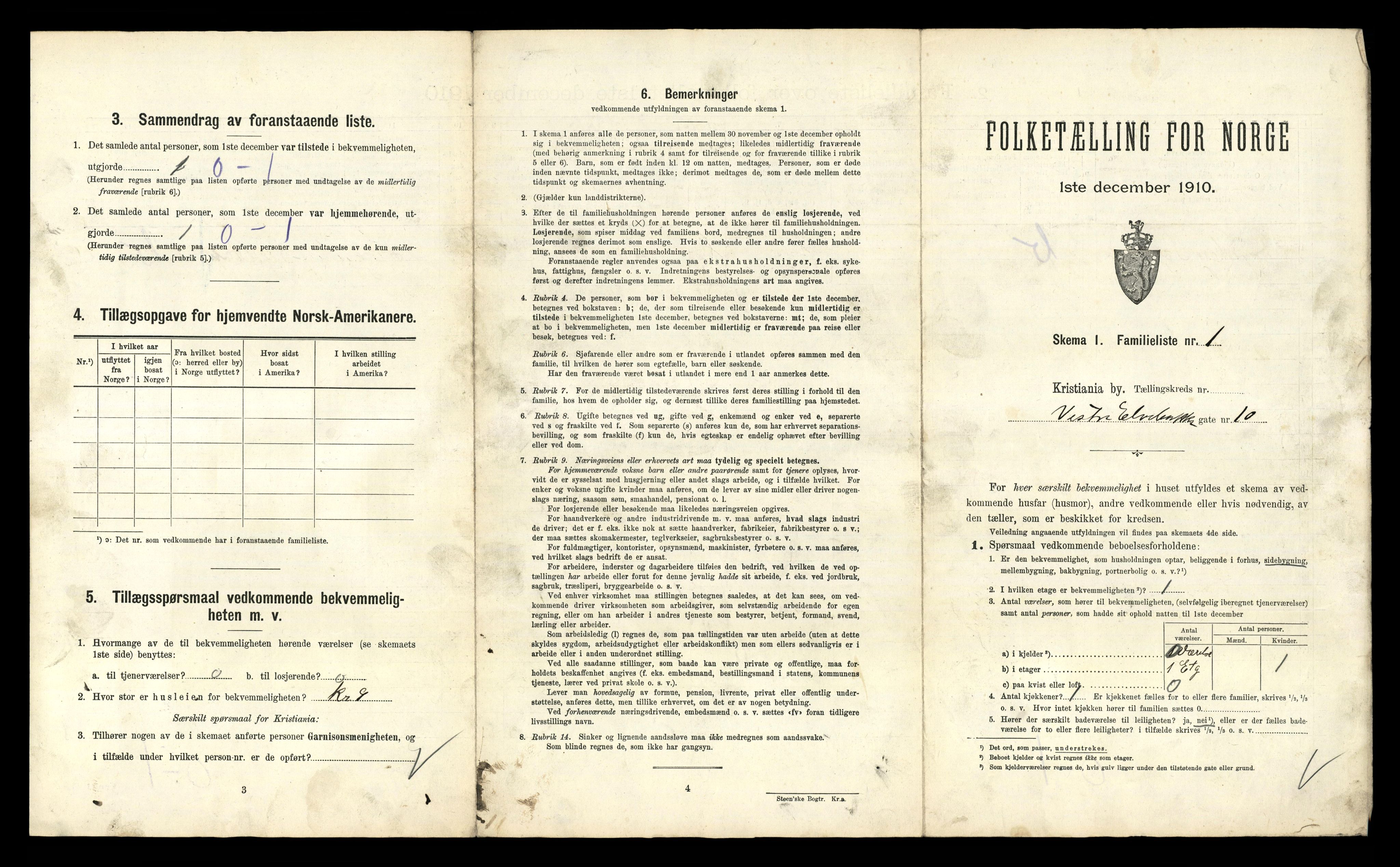 RA, 1910 census for Kristiania, 1910, p. 118115