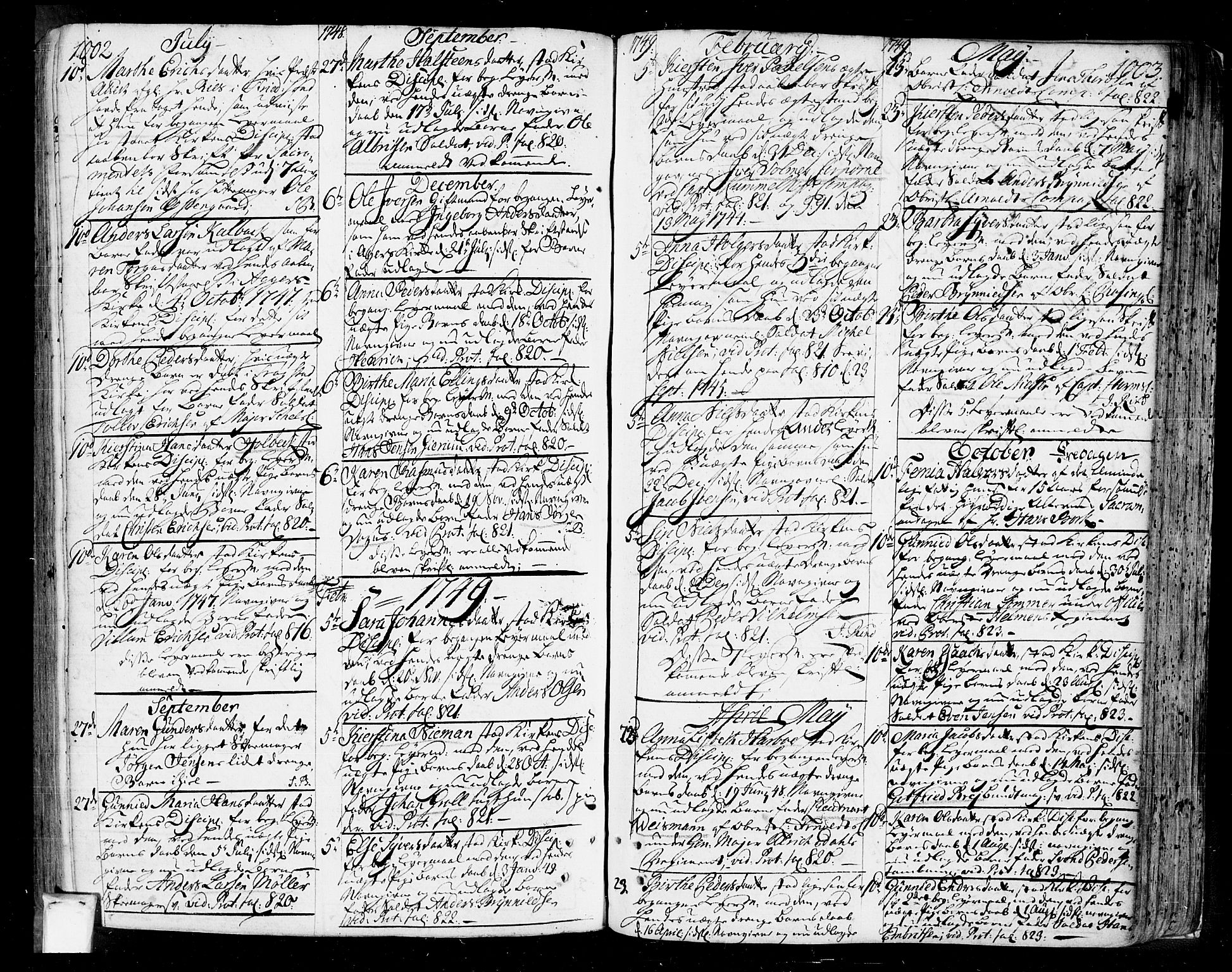 Oslo domkirke Kirkebøker, SAO/A-10752/F/Fa/L0004: Parish register (official) no. 4, 1743-1786, p. 1002-1003
