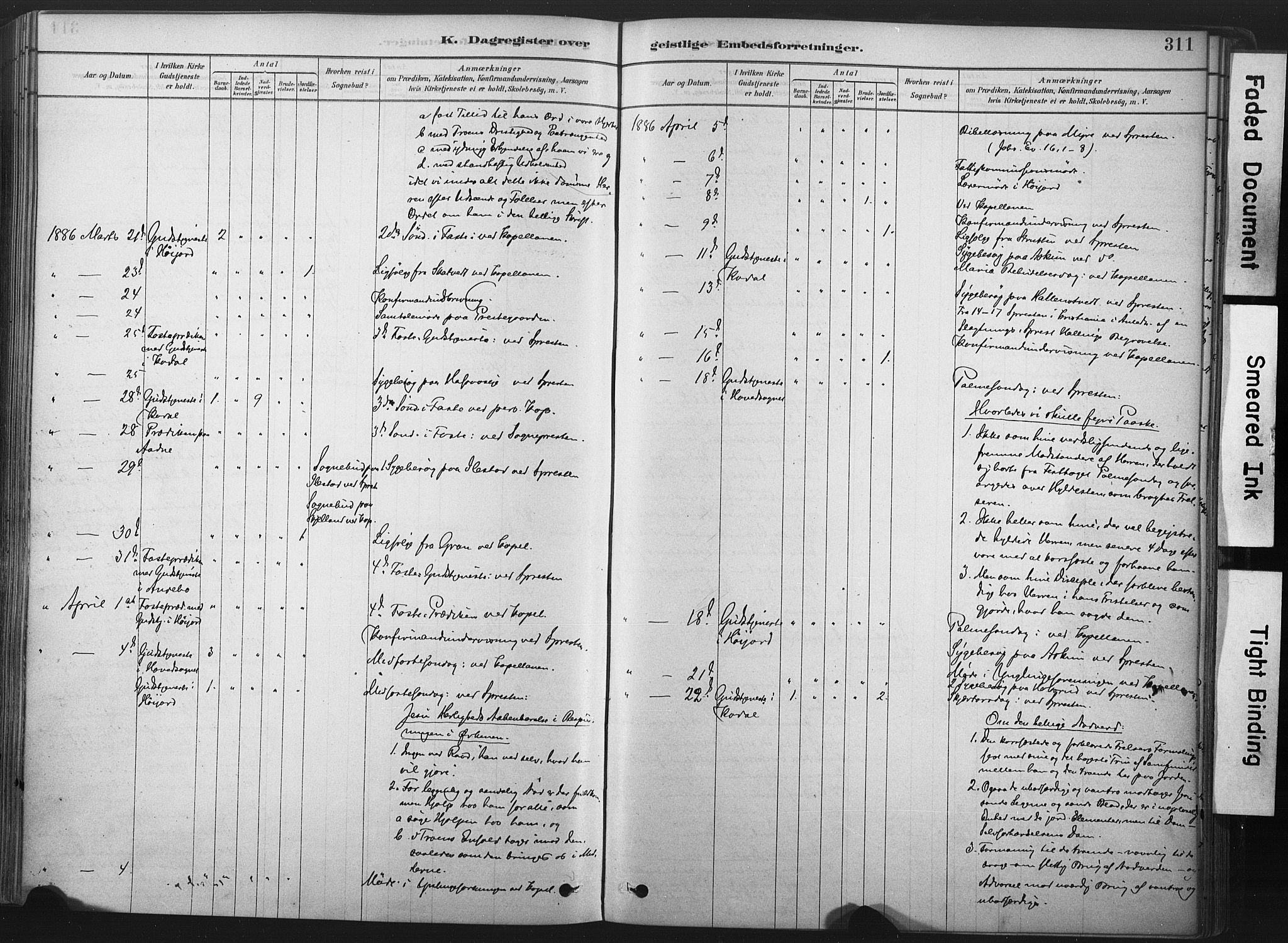 Andebu kirkebøker, AV/SAKO-A-336/F/Fa/L0007: Parish register (official) no. 7, 1878-1899, p. 311