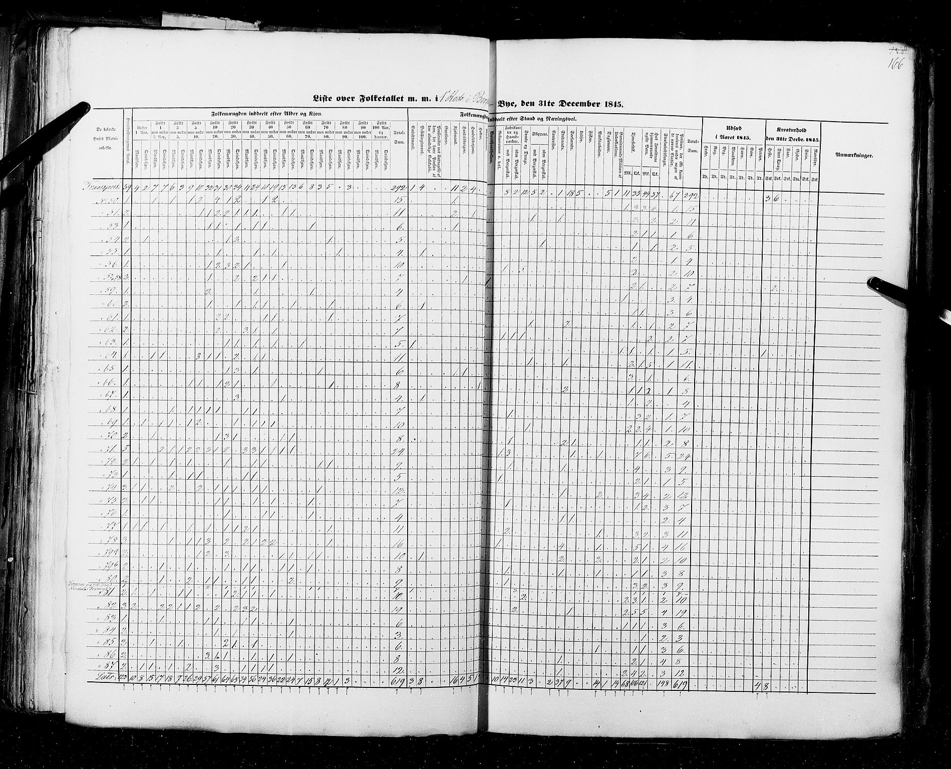 RA, Census 1845, vol. 11: Cities, 1845, p. 166