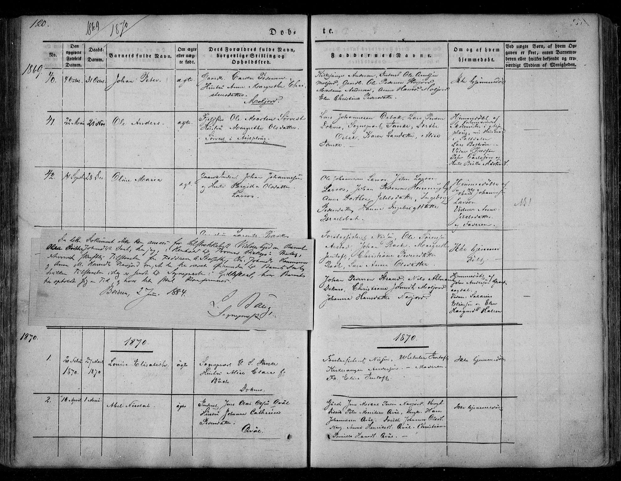 Ministerialprotokoller, klokkerbøker og fødselsregistre - Nordland, AV/SAT-A-1459/846/L0644: Parish register (official) no. 846A02, 1837-1872, p. 120