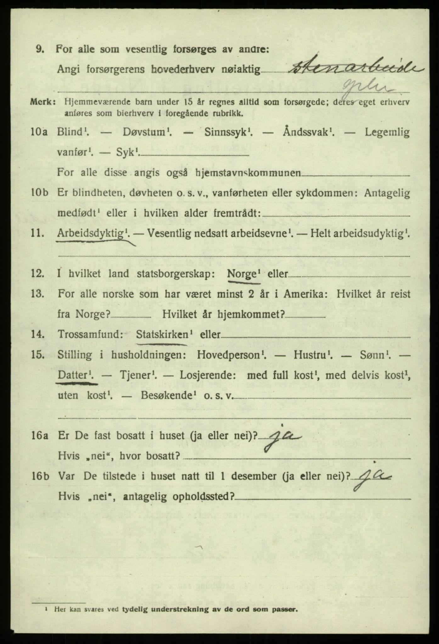 SAB, 1920 census for Laksevåg, 1920, p. 17121