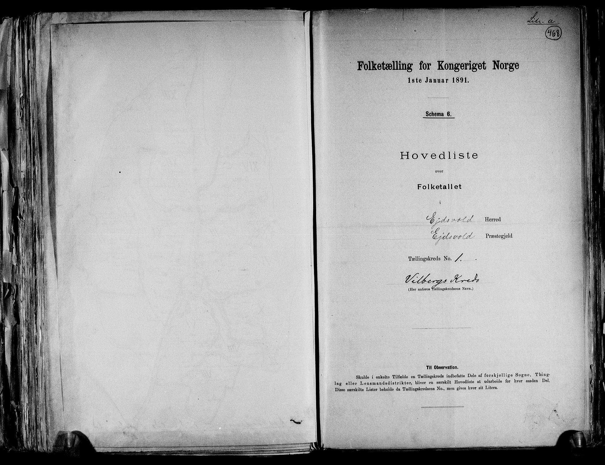 RA, 1891 census for 0237 Eidsvoll, 1891, p. 5