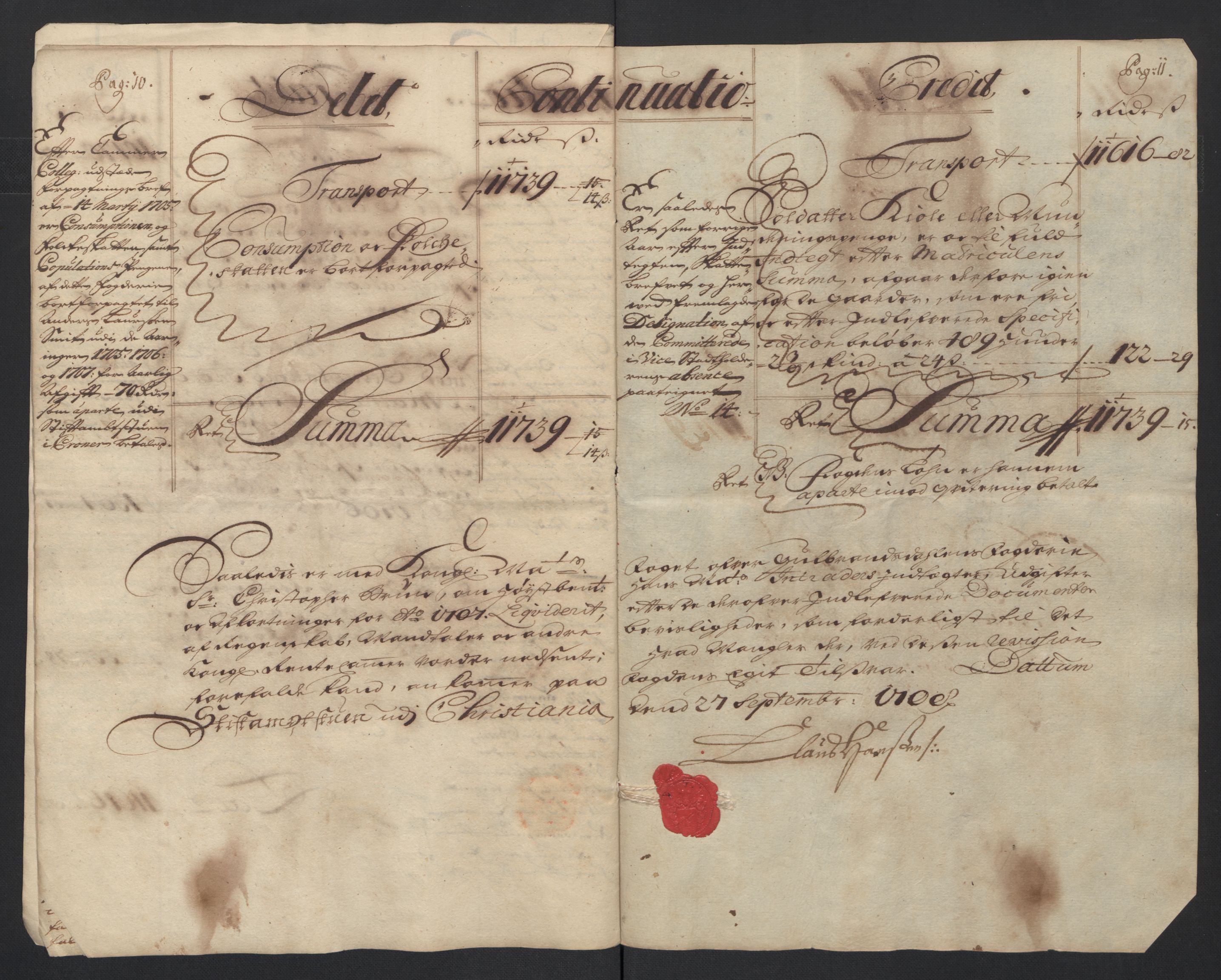 Rentekammeret inntil 1814, Reviderte regnskaper, Fogderegnskap, AV/RA-EA-4092/R17/L1178: Fogderegnskap Gudbrandsdal, 1705-1707, p. 310