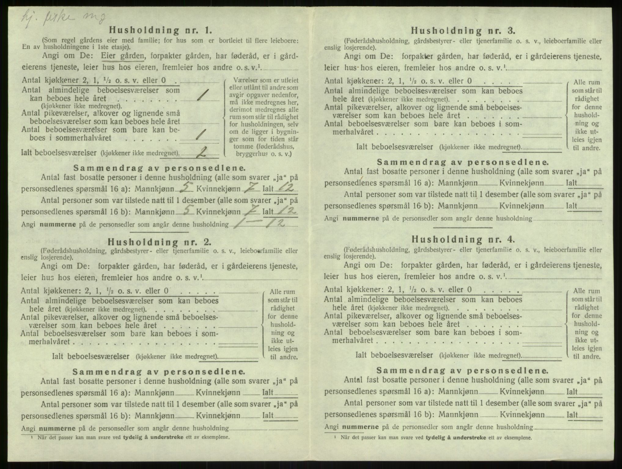 SAB, 1920 census for Herdla, 1920, p. 1102