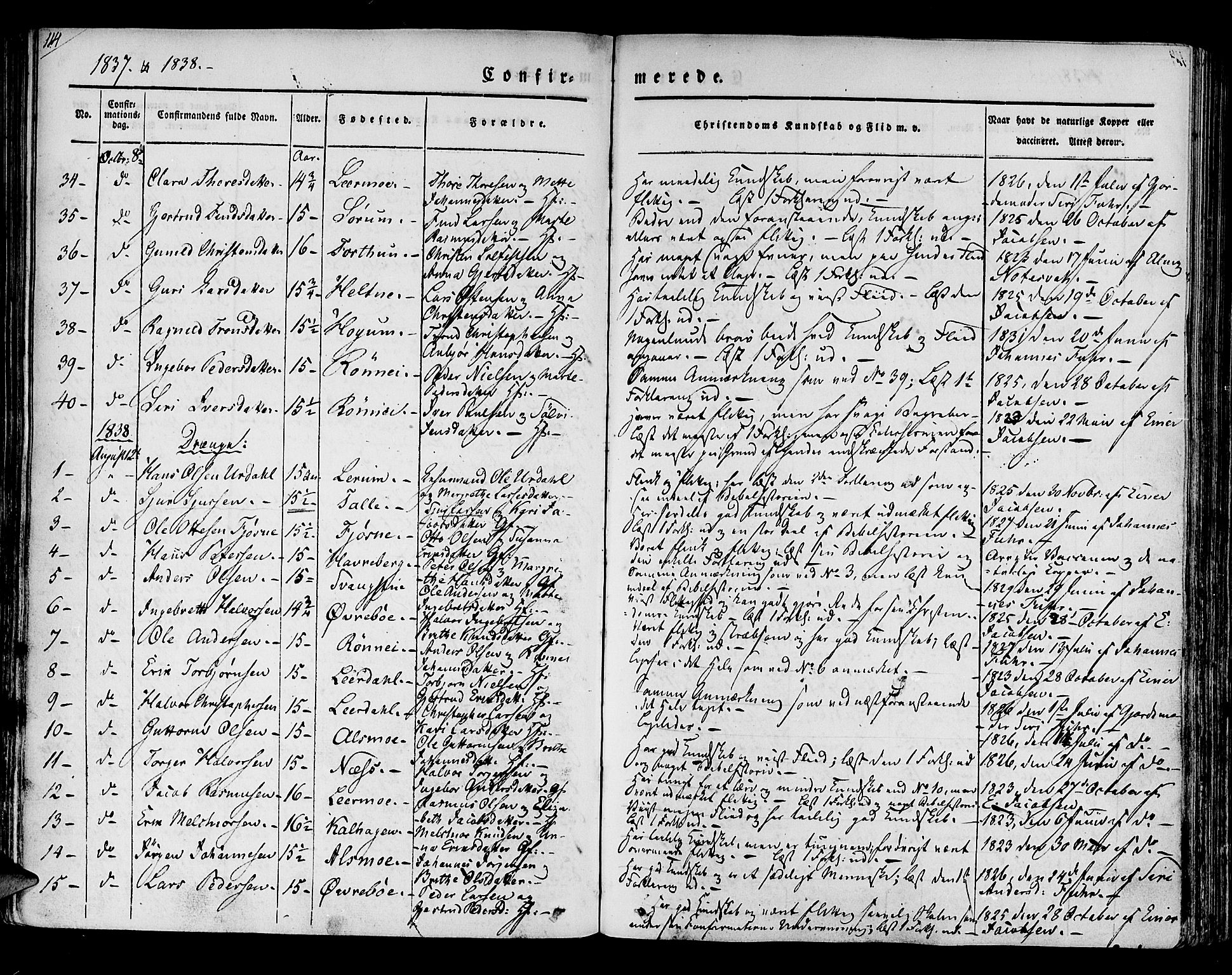 Luster sokneprestembete, SAB/A-81101/H/Haa/Haaa/L0005: Parish register (official) no. A 5, 1831-1841, p. 114