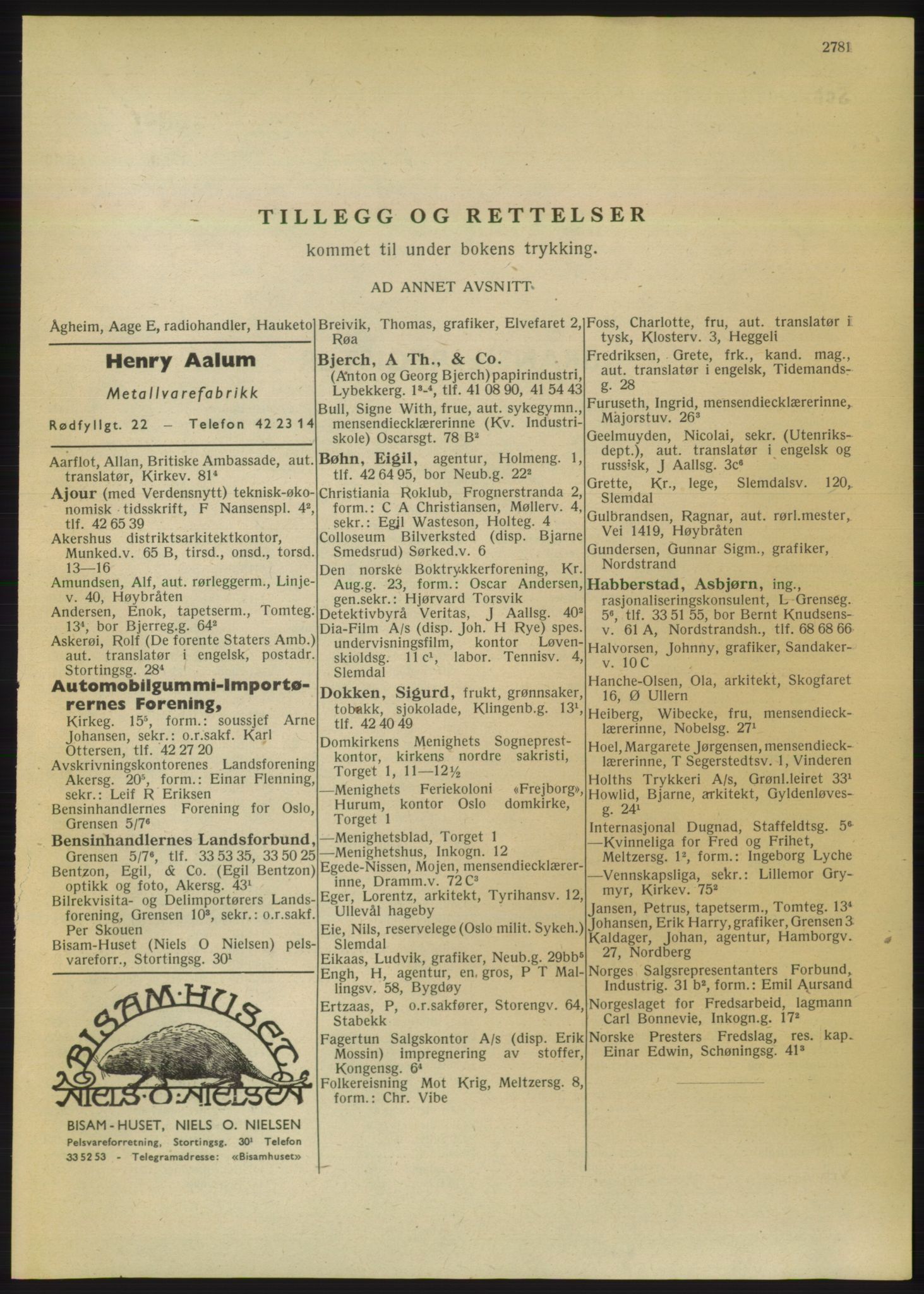 Kristiania/Oslo adressebok, PUBL/-, 1950, p. 2781