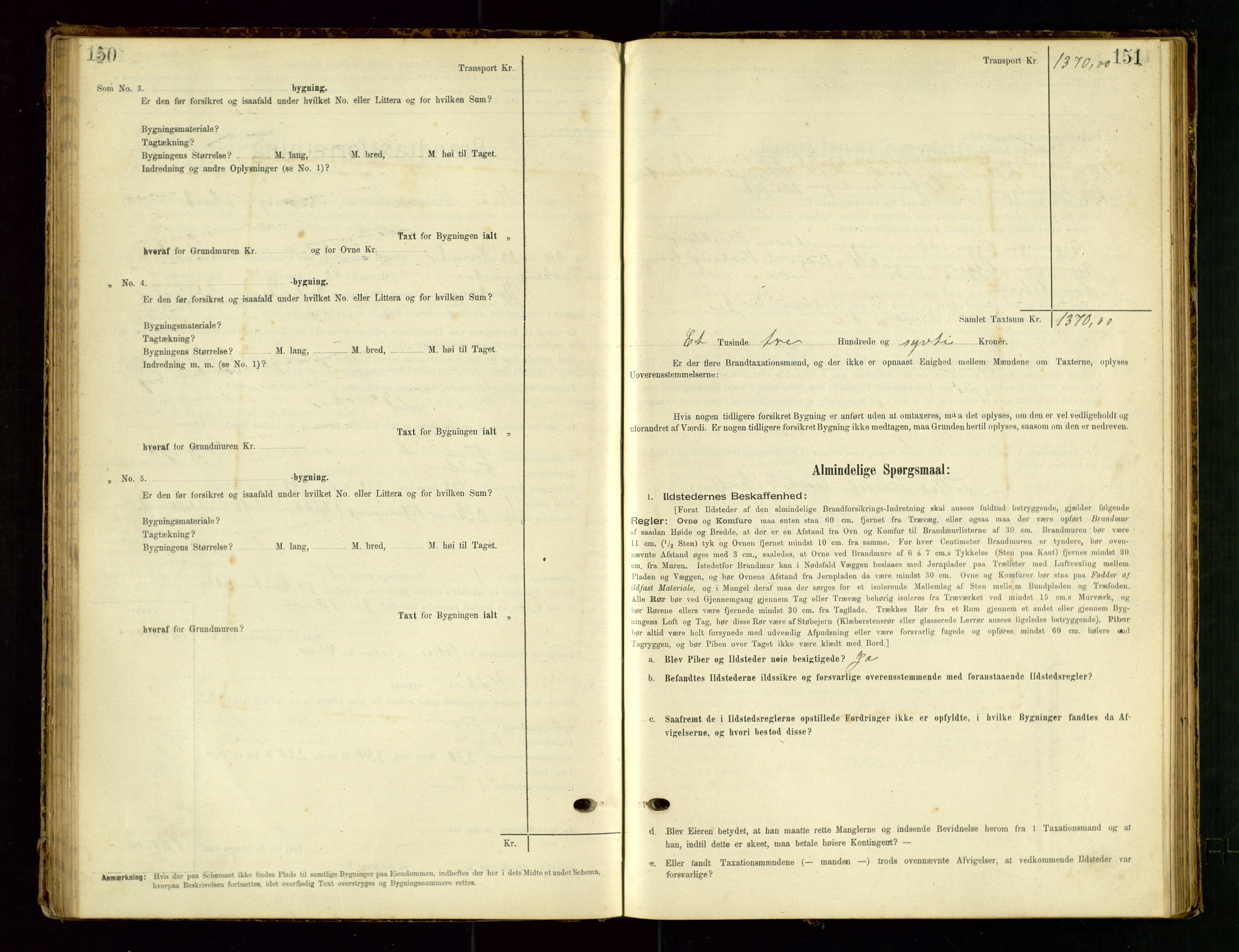 Hå lensmannskontor, AV/SAST-A-100456/Goa/L0003: Takstprotokoll (skjema), 1895-1911, p. 150-151