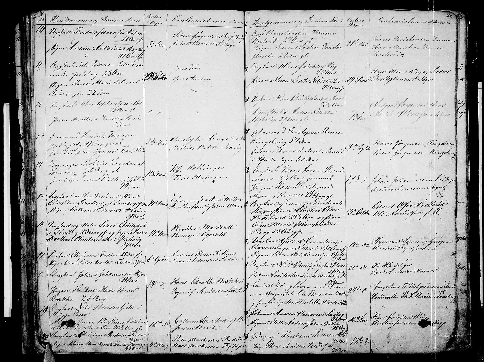 Sem kirkebøker, AV/SAKO-A-5/G/Ga/L0003: Parish register (copy) no. I 3, 1844-1855, p. 156-157