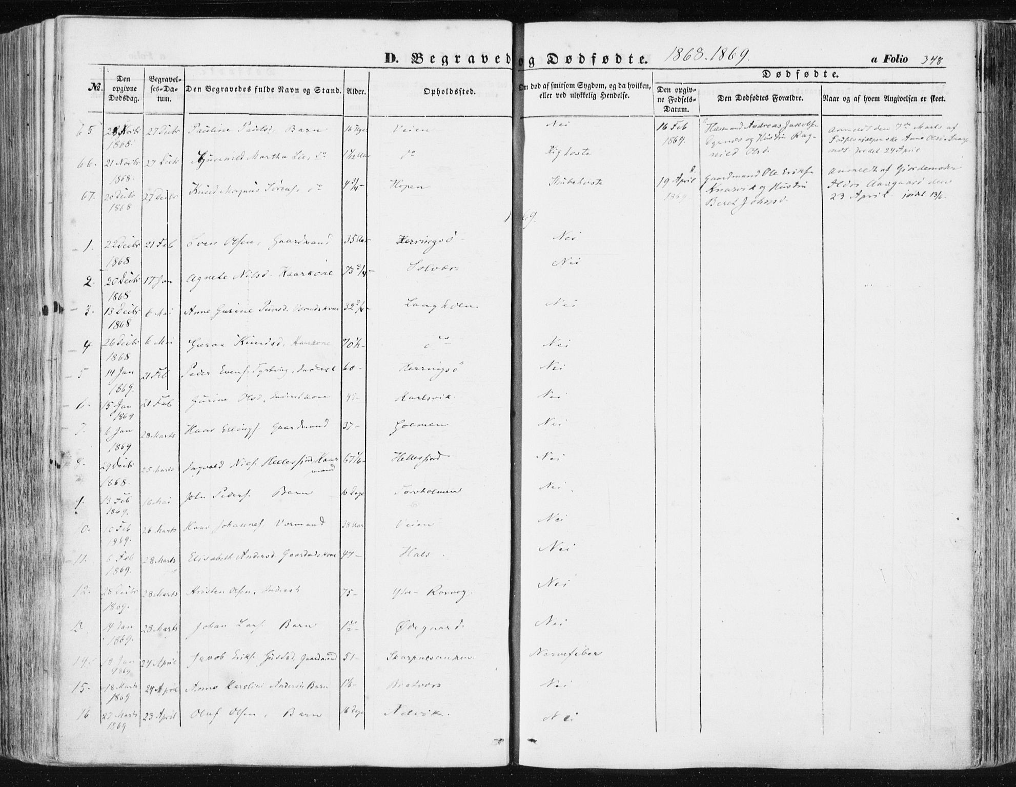 Ministerialprotokoller, klokkerbøker og fødselsregistre - Møre og Romsdal, AV/SAT-A-1454/581/L0937: Parish register (official) no. 581A05, 1853-1872, p. 348