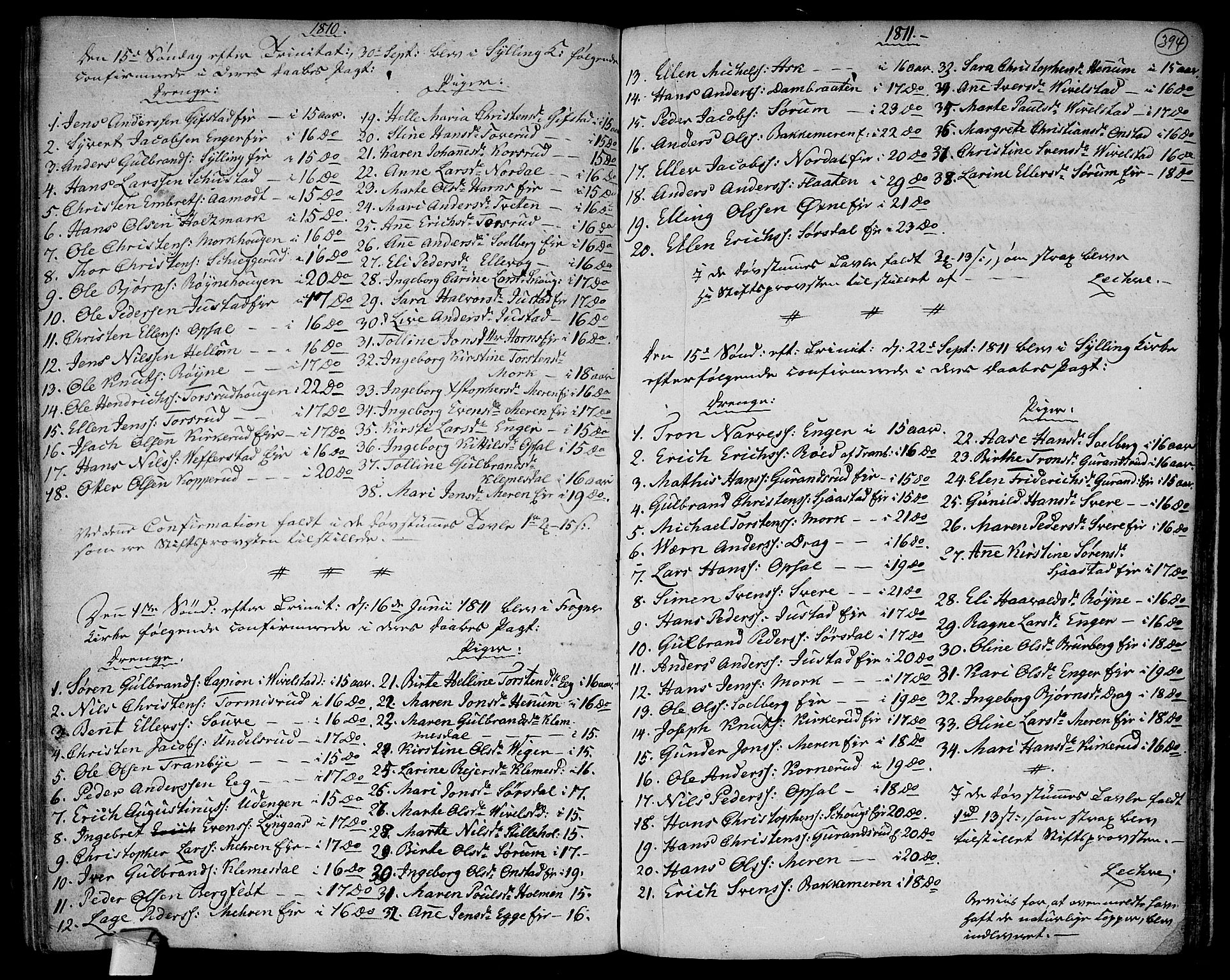 Lier kirkebøker, SAKO/A-230/F/Fa/L0007: Parish register (official) no. I 7, 1794-1813, p. 394