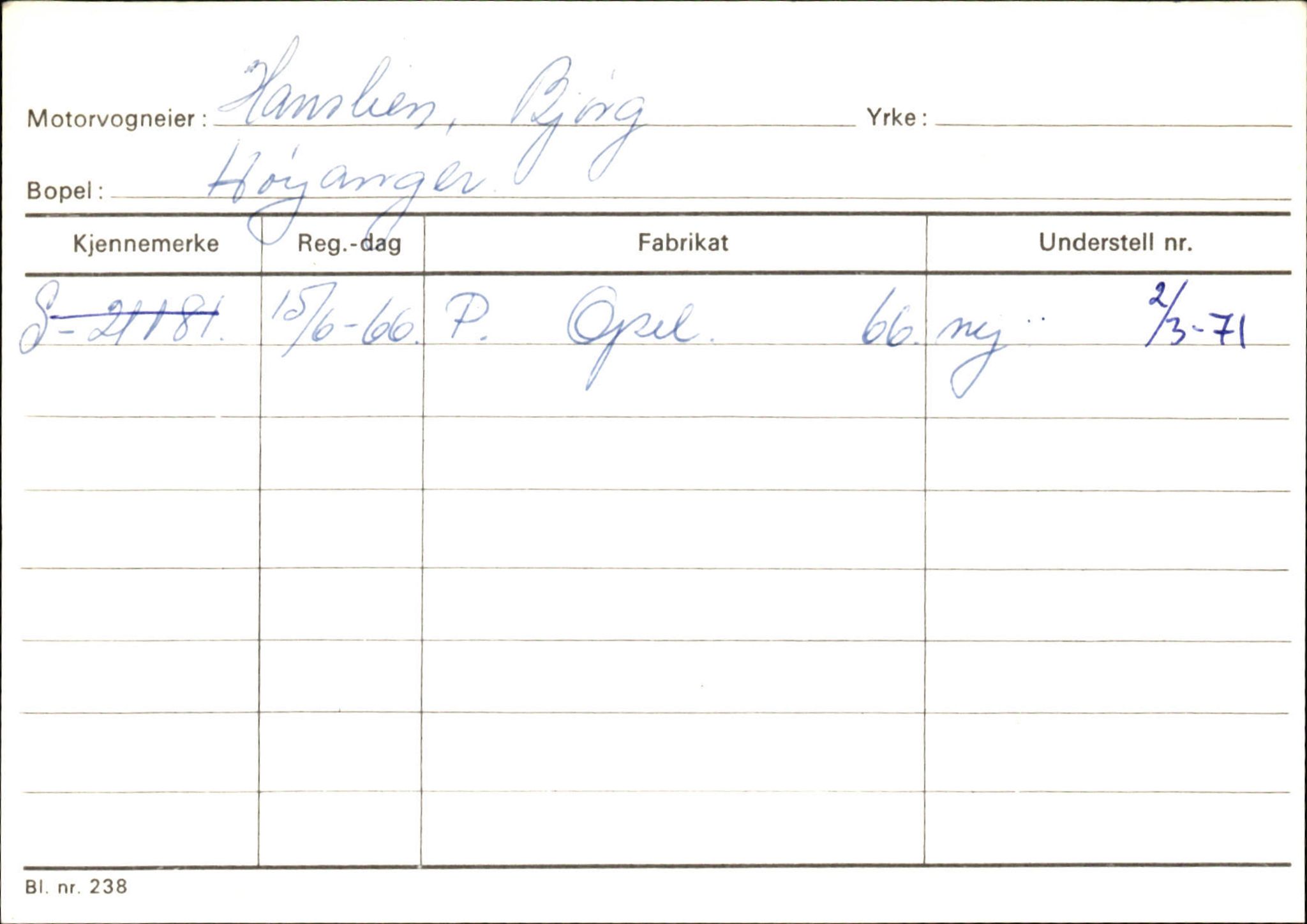 Statens vegvesen, Sogn og Fjordane vegkontor, AV/SAB-A-5301/4/F/L0130: Eigarregister Eid T-Å. Høyanger A-O, 1945-1975, p. 1256