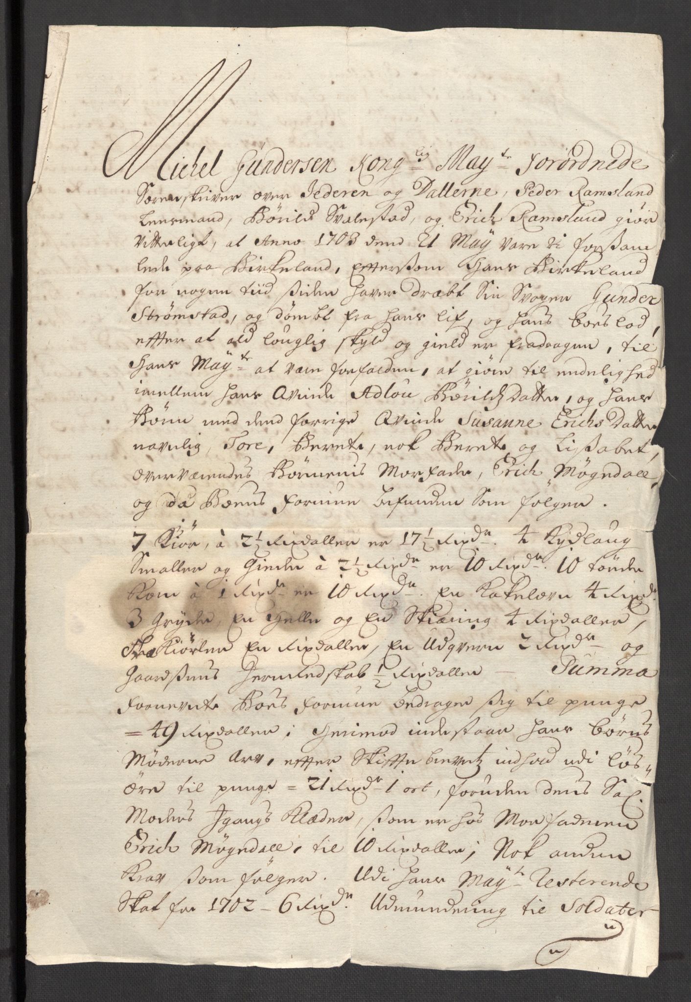 Rentekammeret inntil 1814, Reviderte regnskaper, Fogderegnskap, AV/RA-EA-4092/R46/L2732: Fogderegnskap Jæren og Dalane, 1703-1704, p. 362