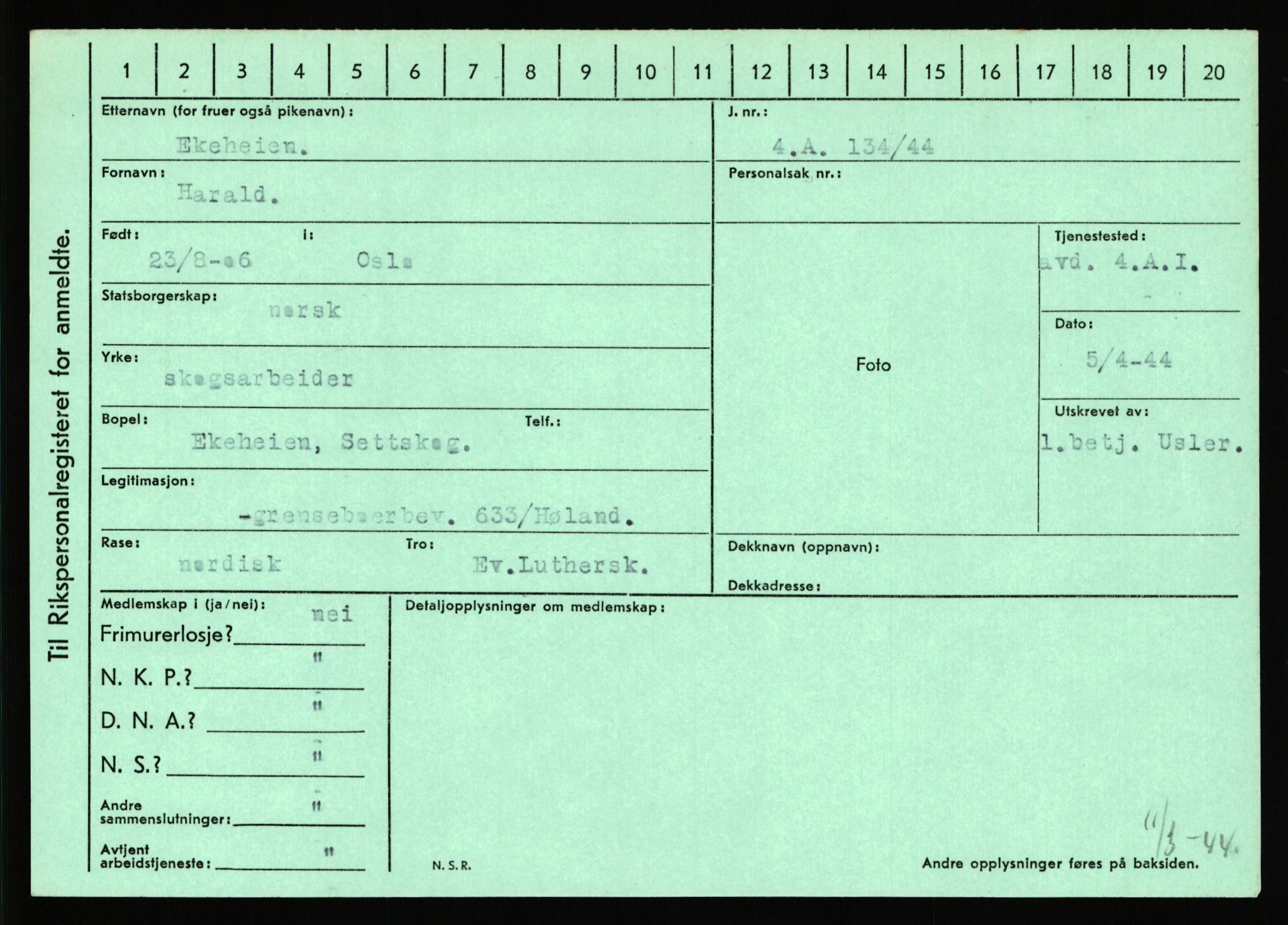 Statspolitiet - Hovedkontoret / Osloavdelingen, AV/RA-S-1329/C/Ca/L0004: Eid - funn av gjenstander	, 1943-1945, p. 379