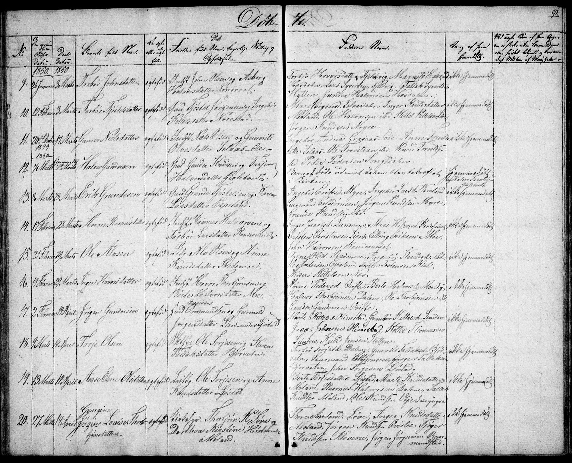 Gjerstad sokneprestkontor, AV/SAK-1111-0014/F/Fb/Fbb/L0002: Parish register (copy) no. B 2, 1831-1862, p. 91