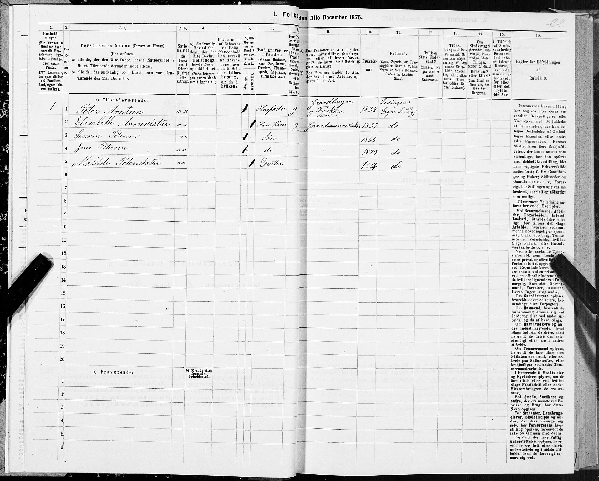 SAT, 1875 census for 1848P Steigen, 1875, p. 1022