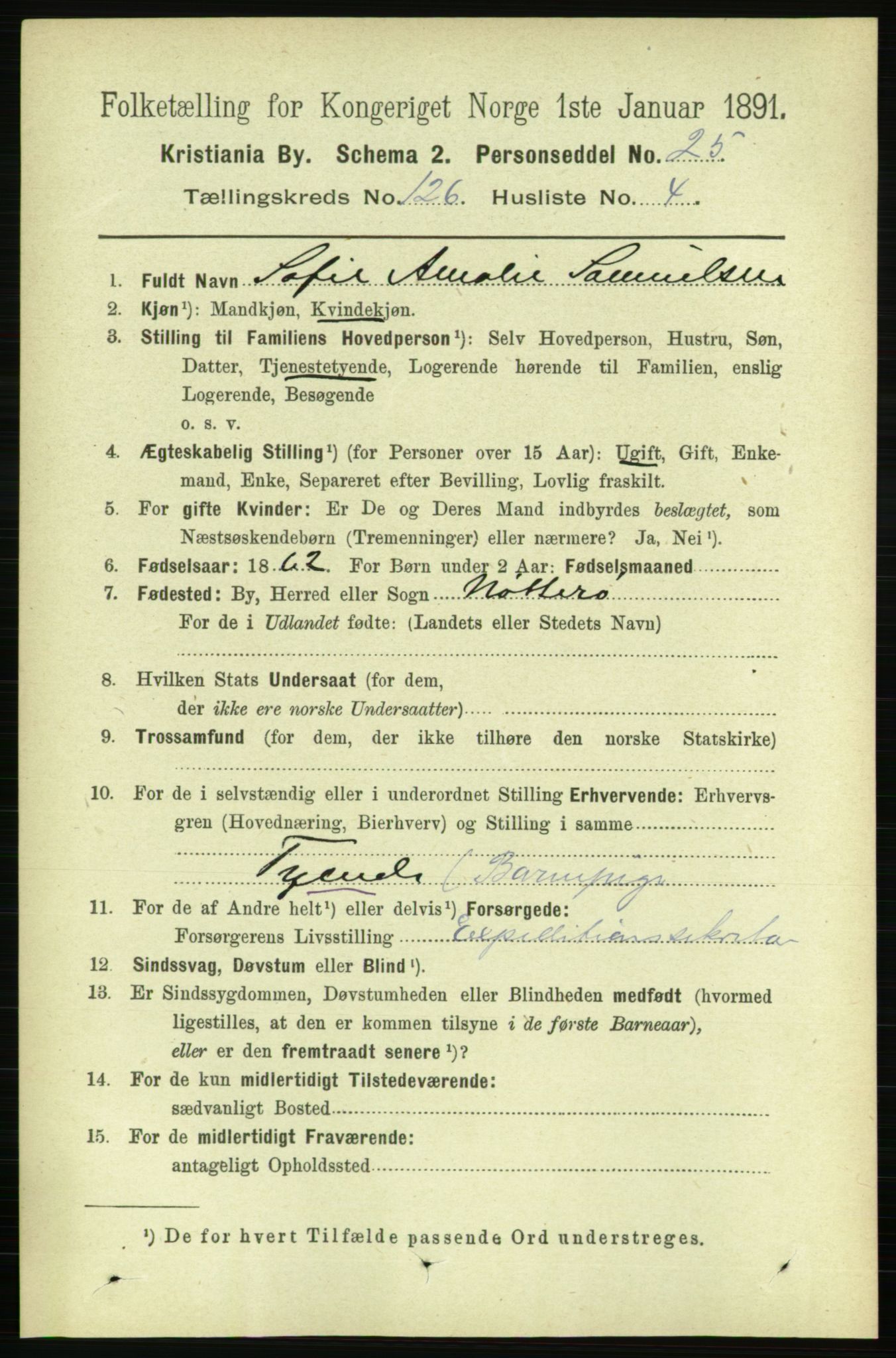 RA, 1891 census for 0301 Kristiania, 1891, p. 67316