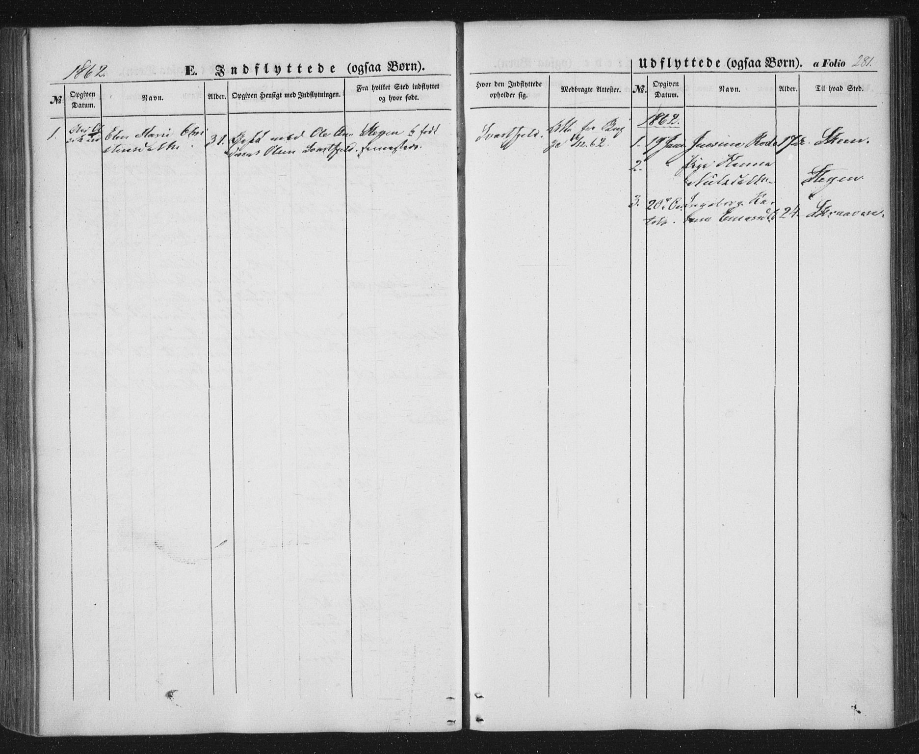 Ministerialprotokoller, klokkerbøker og fødselsregistre - Nordland, SAT/A-1459/859/L0844: Parish register (official) no. 859A04, 1849-1862, p. 281